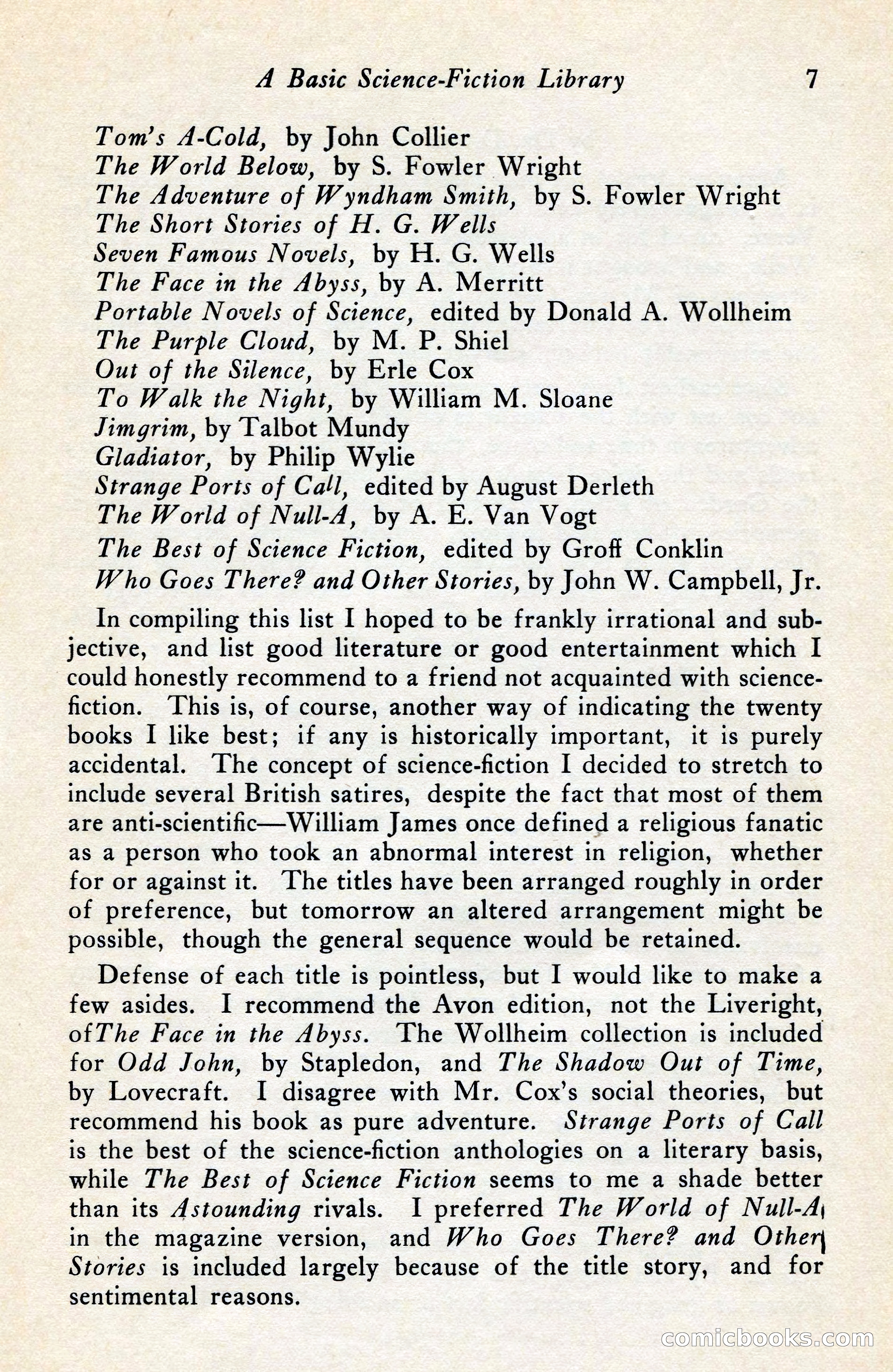 The Arkham Sampler, Winter 1949 — page 9 of 104