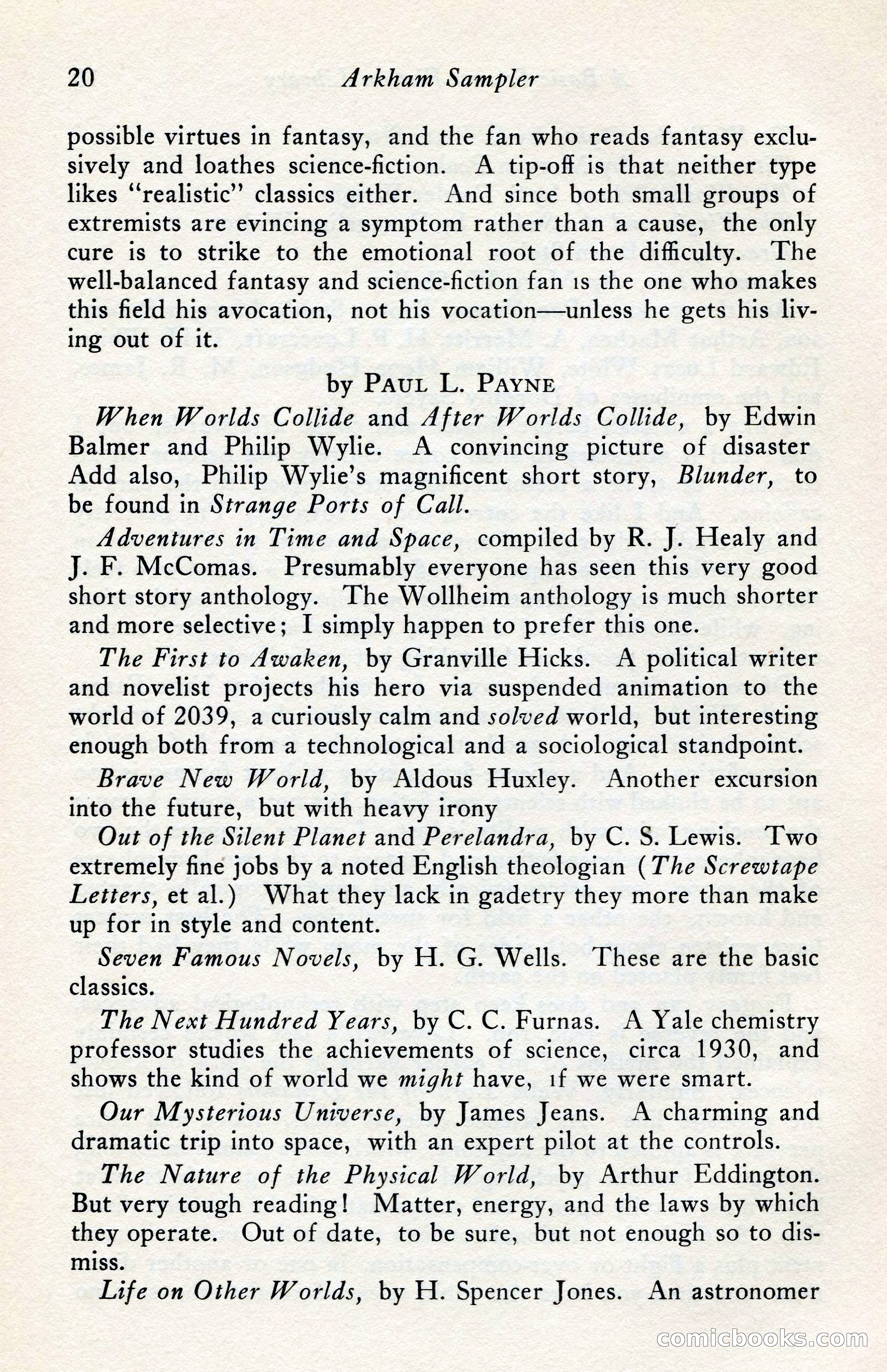 The Arkham Sampler, Winter 1949 — page 22 of 104