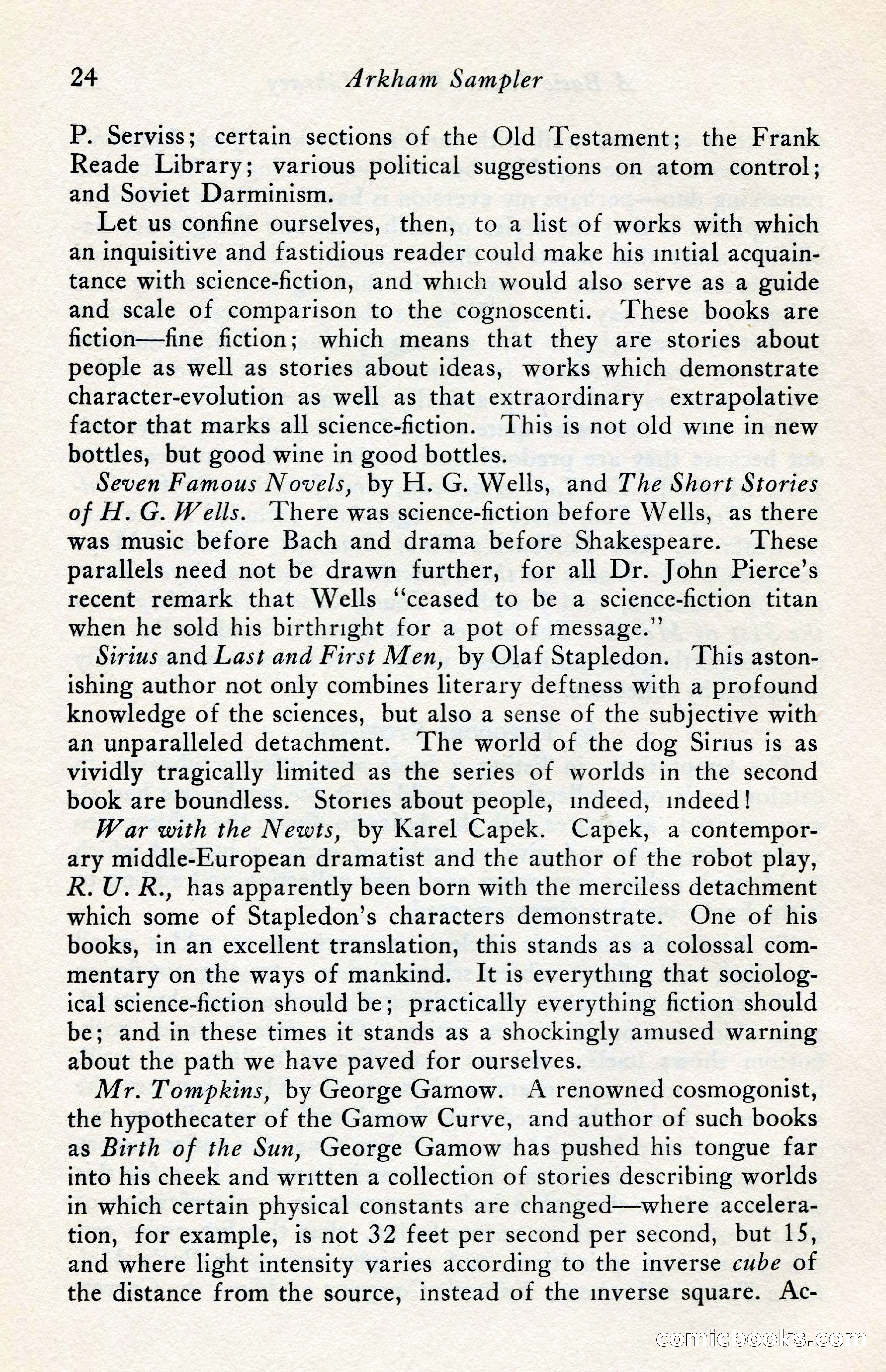 The Arkham Sampler, Winter 1949 — page 26 of 104