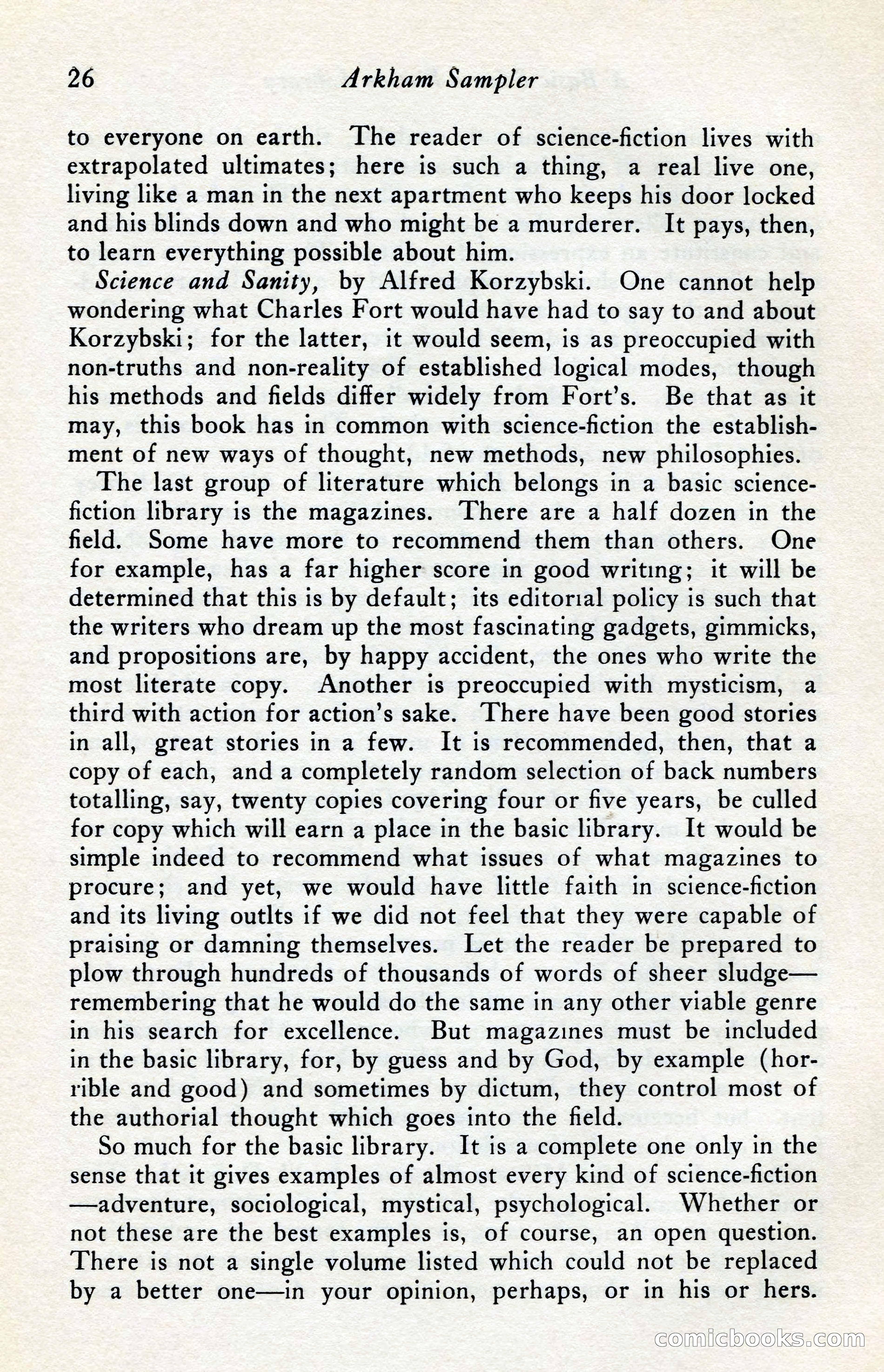 The Arkham Sampler, Winter 1949 — page 28 of 104