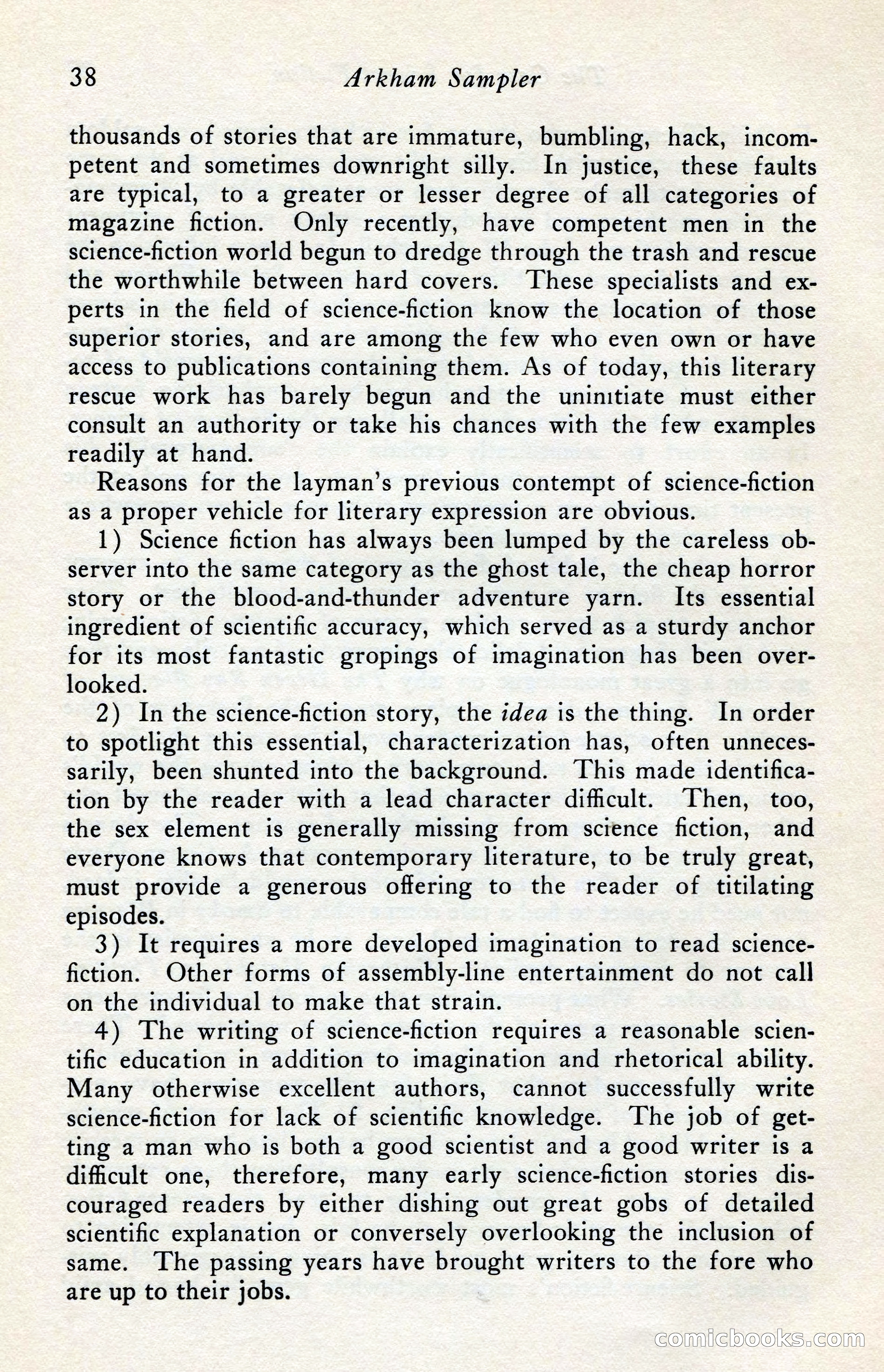 The Arkham Sampler, Winter 1949 — page 40 of 104