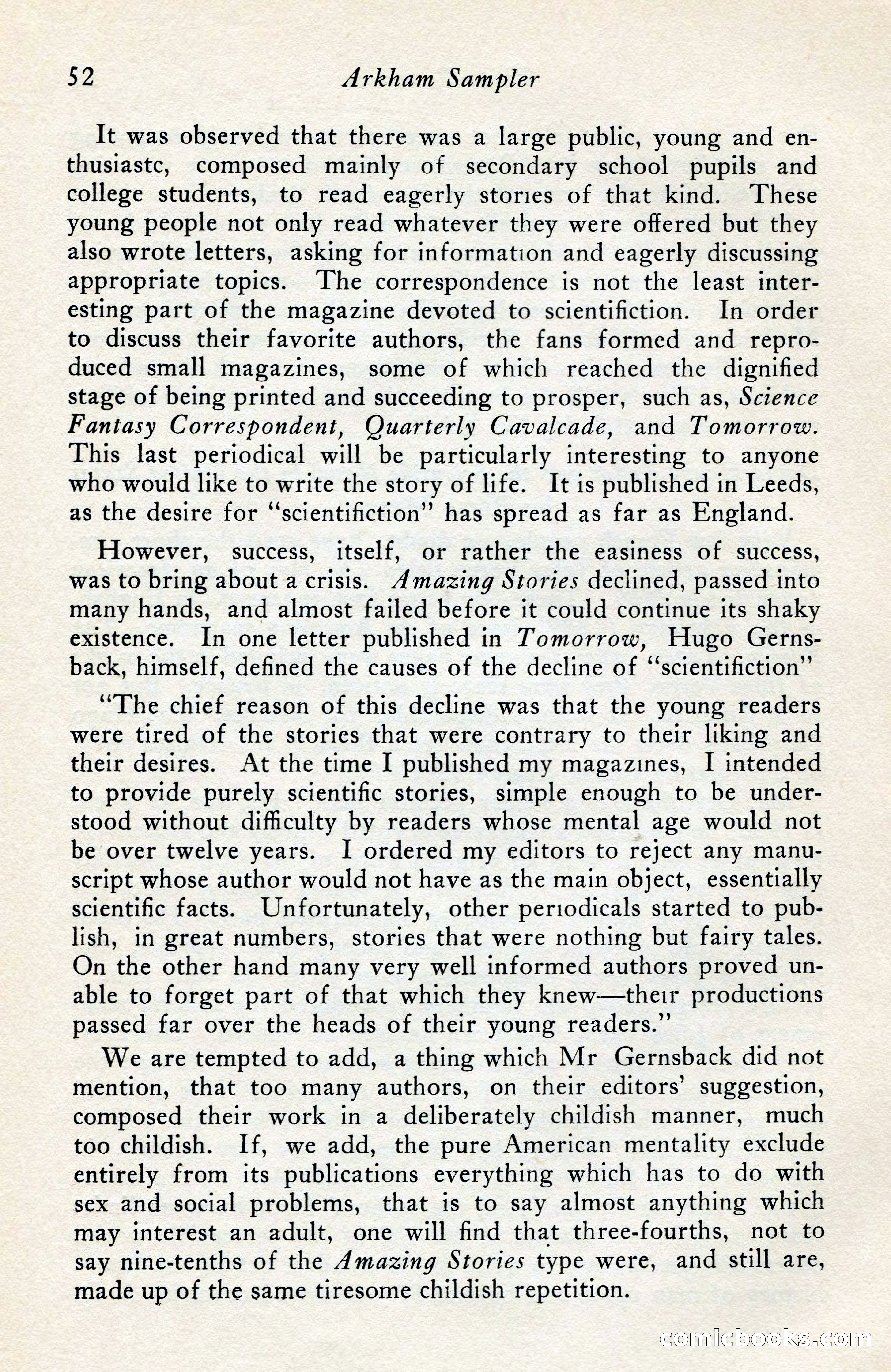 The Arkham Sampler, Winter 1949 — page 54 of 104