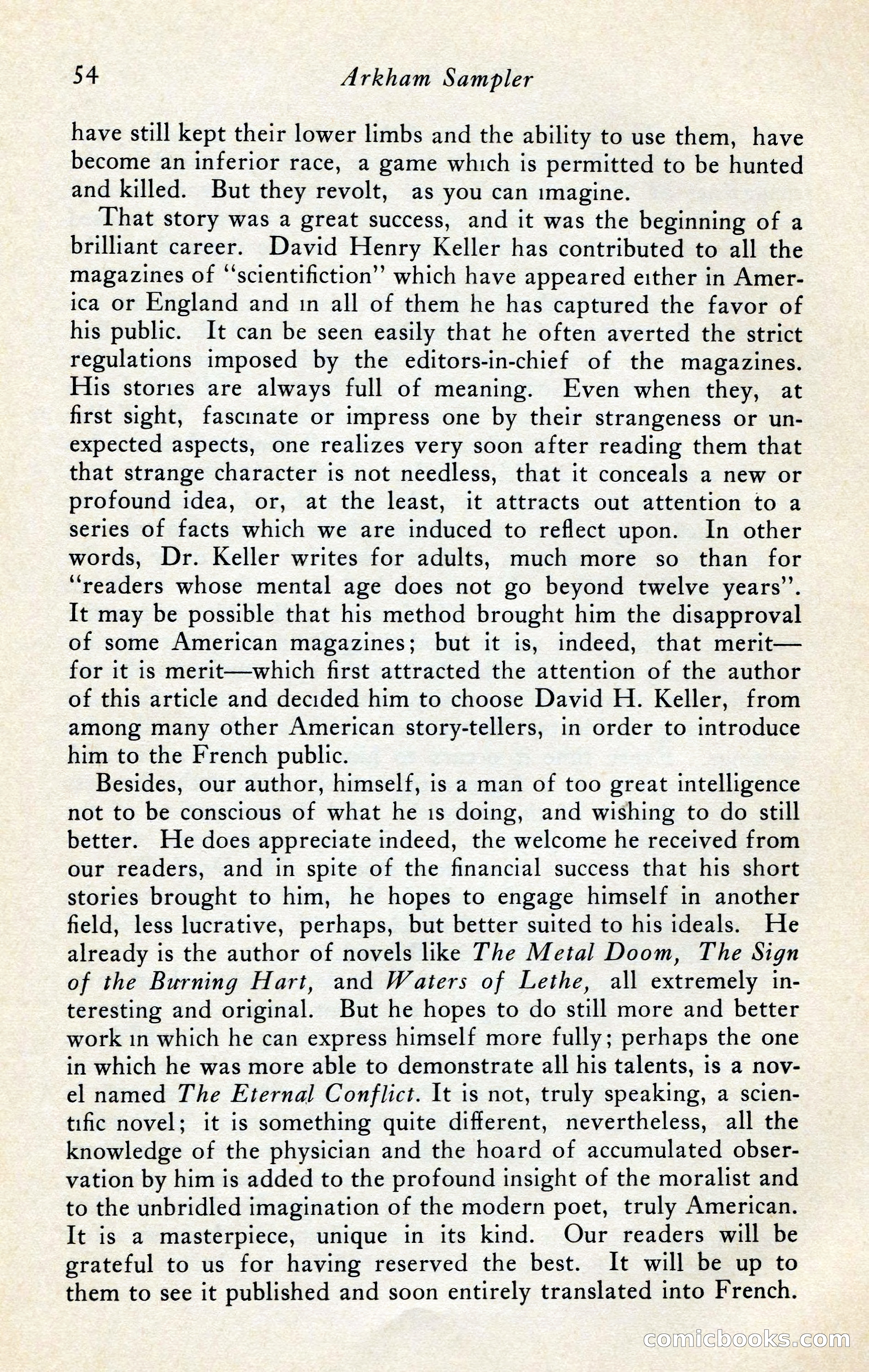 The Arkham Sampler, Winter 1949 — page 56 of 104