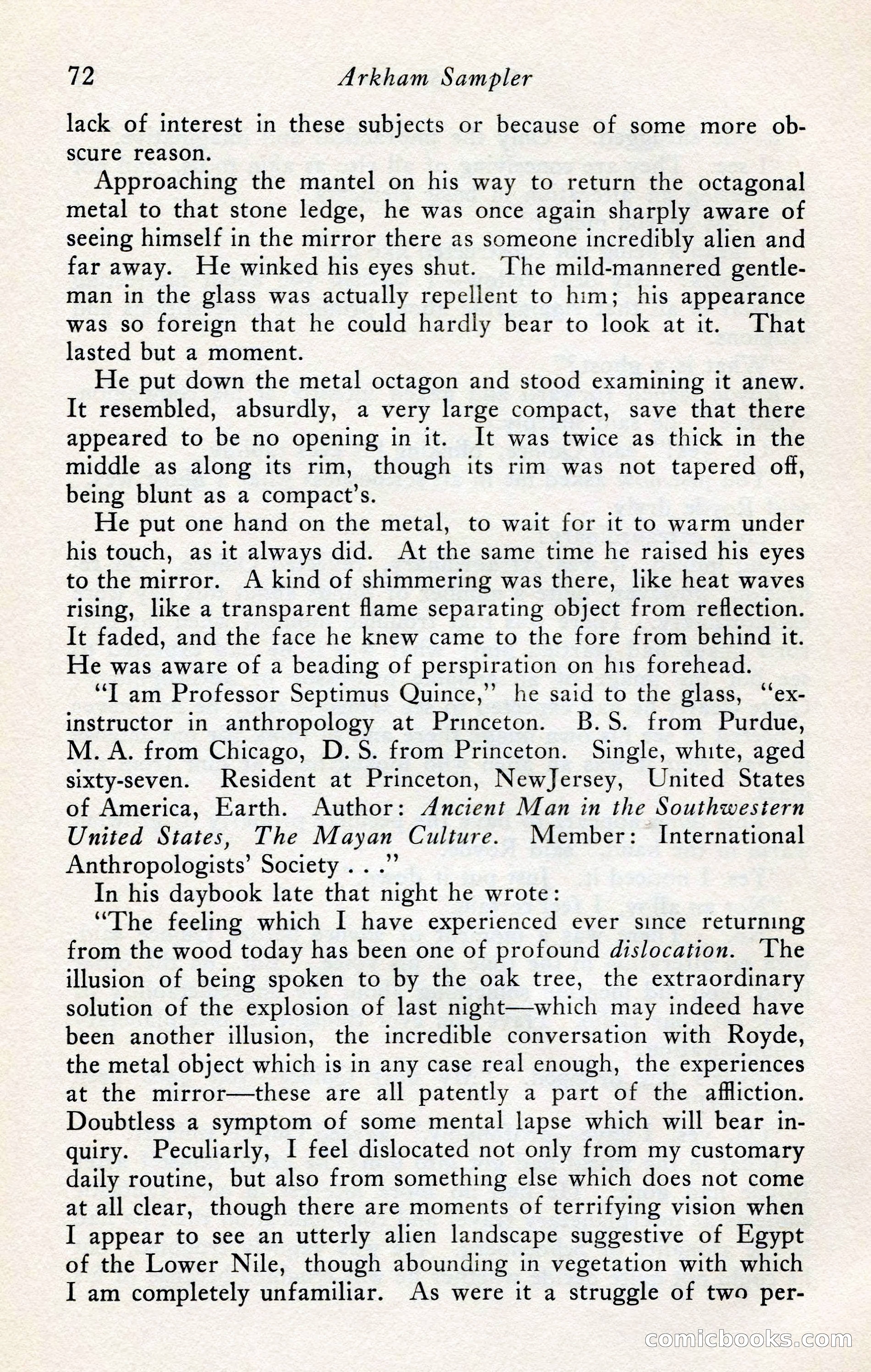 The Arkham Sampler, Winter 1949 — page 74 of 104