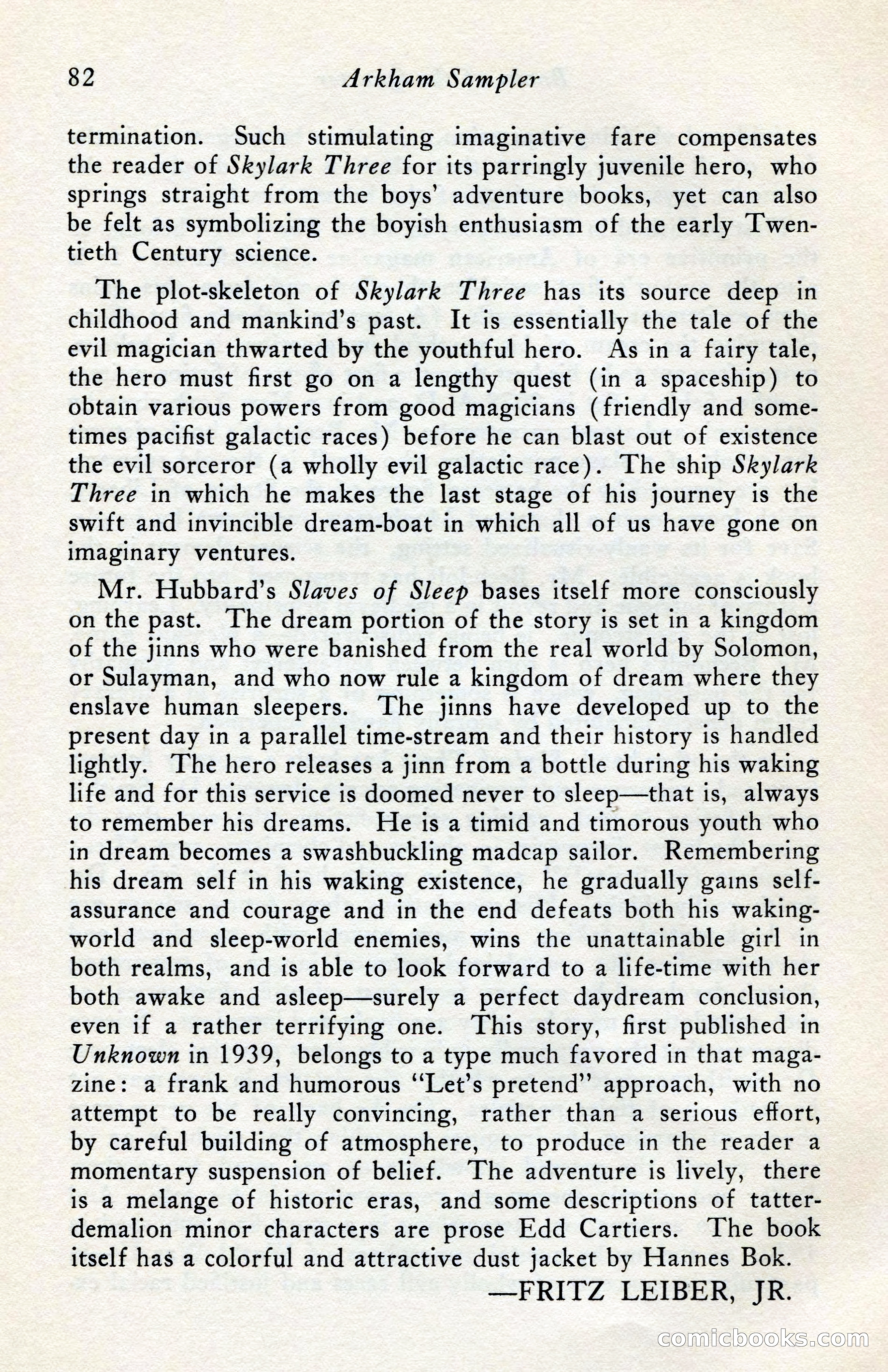 The Arkham Sampler, Winter 1949 — page 84 of 104