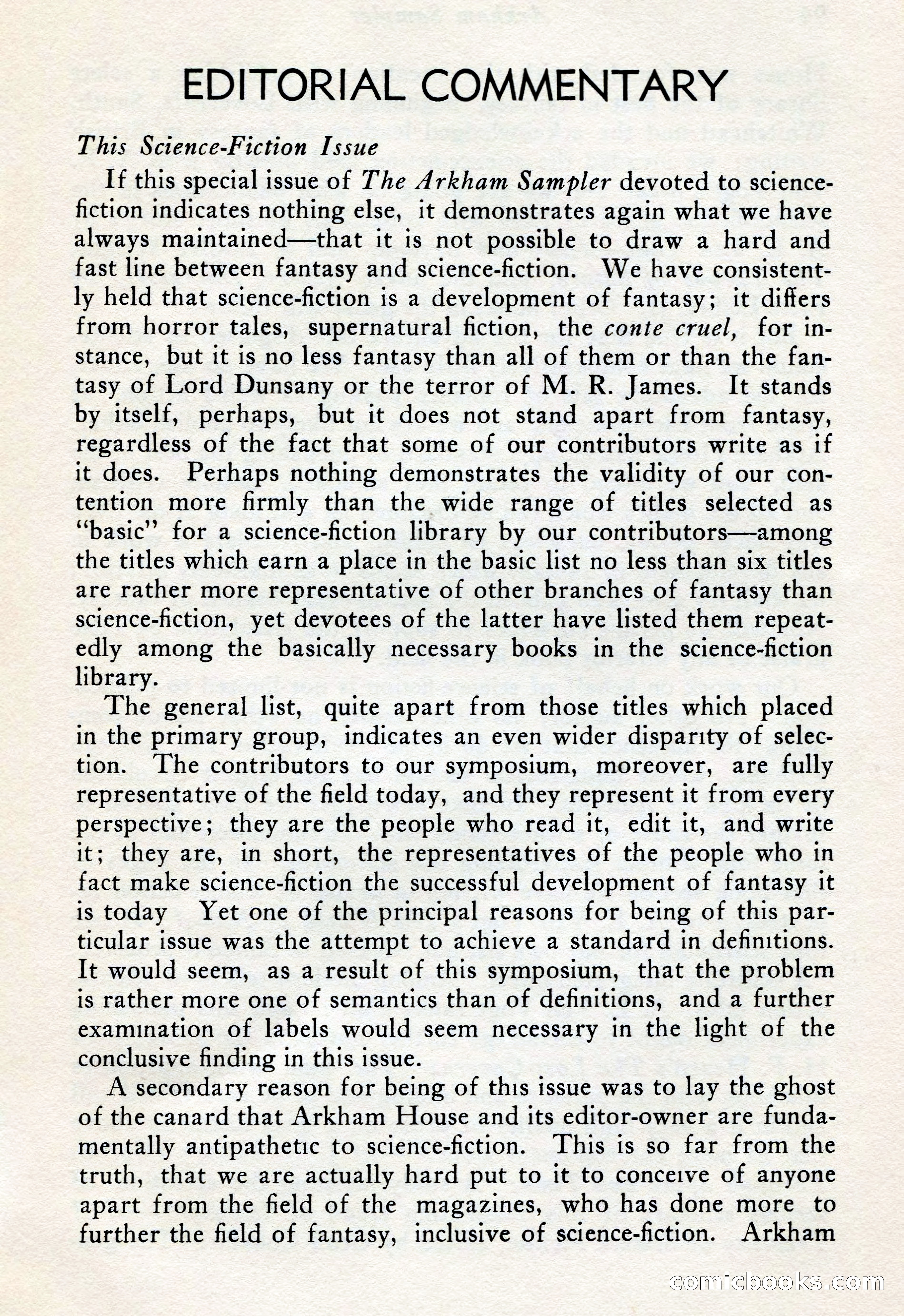 The Arkham Sampler, Winter 1949 — page 95 of 104