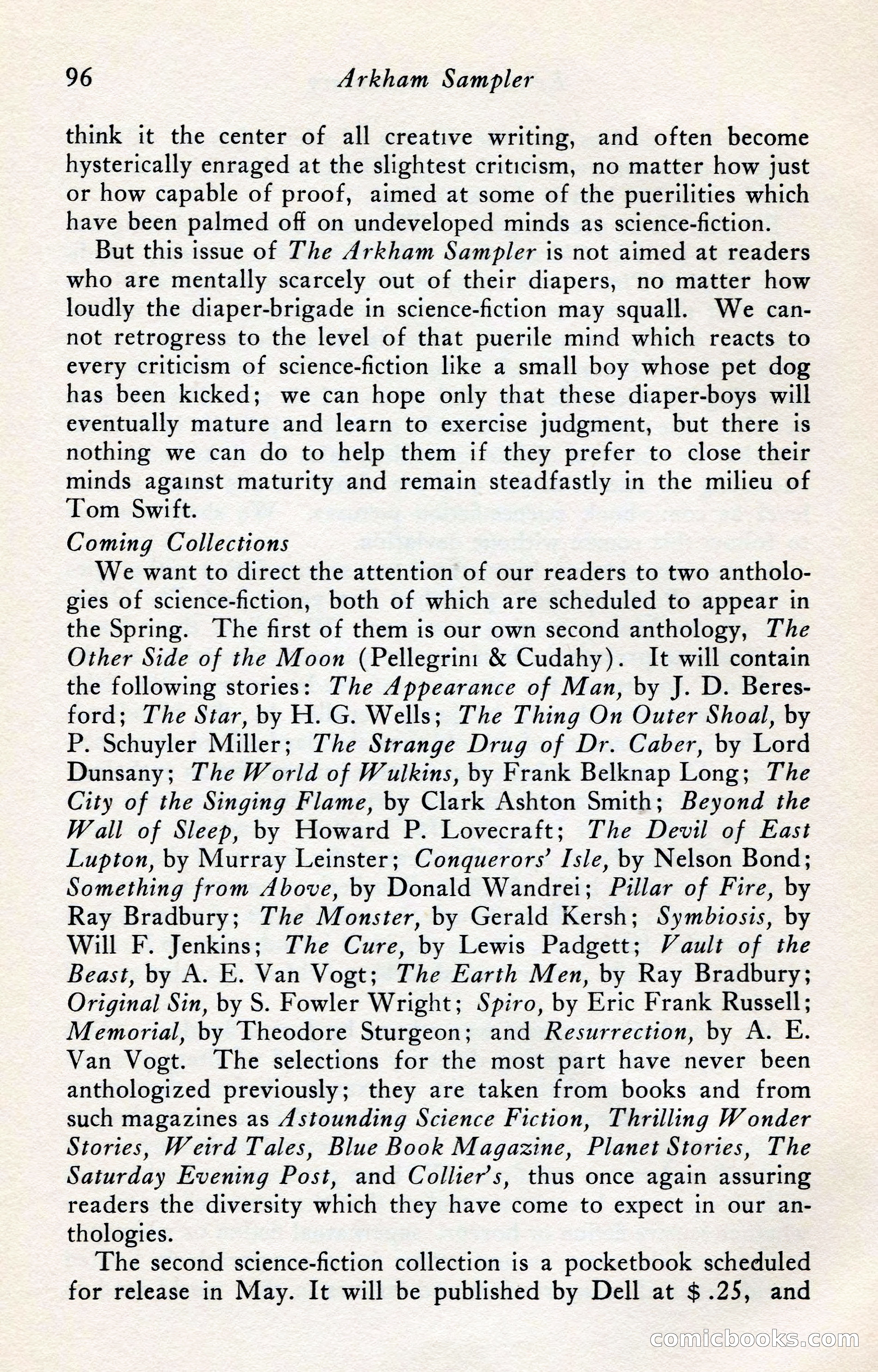 The Arkham Sampler, Winter 1949 — page 98 of 104