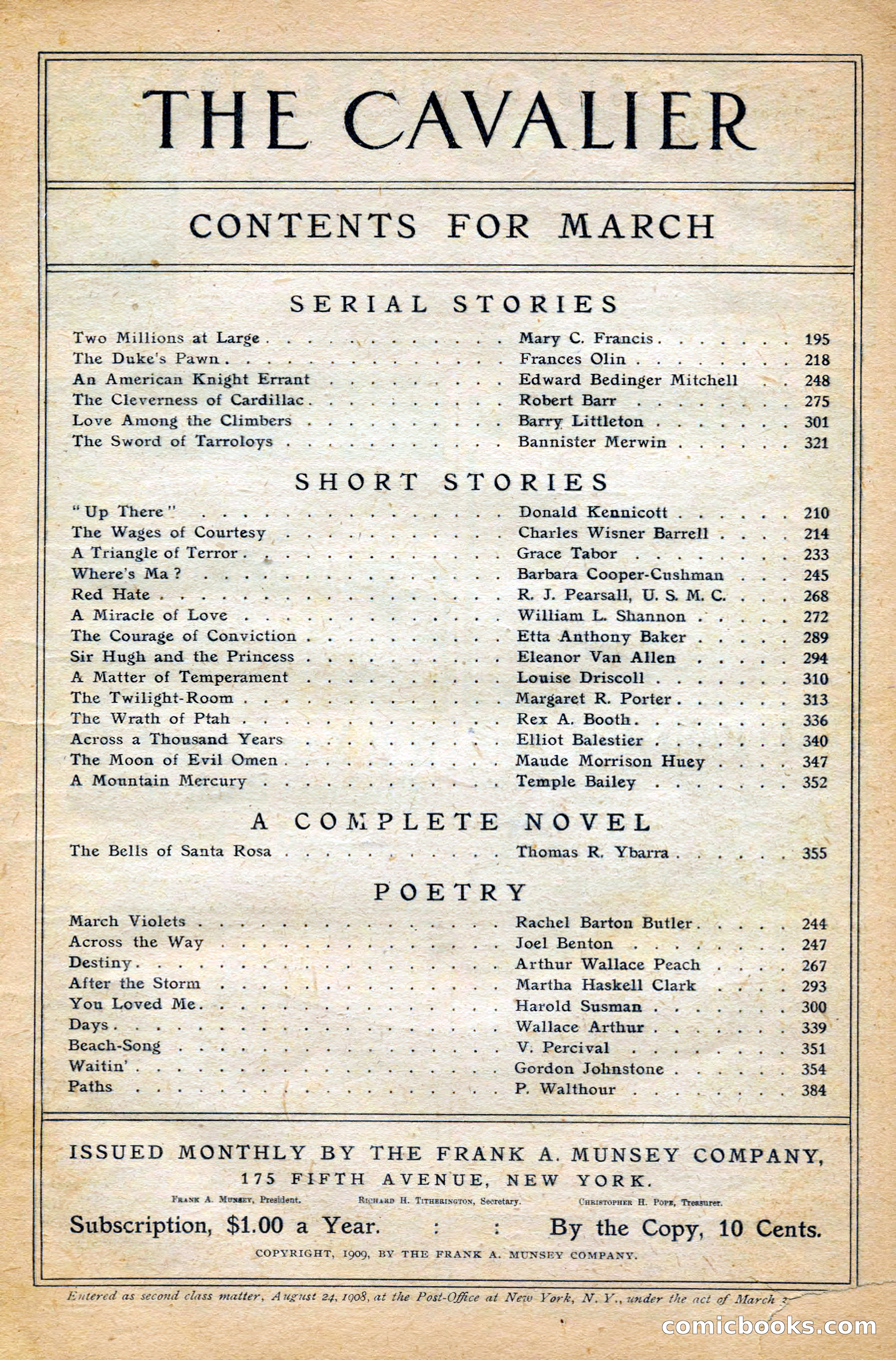 The Cavalier, March 1909 — page 3 of 201