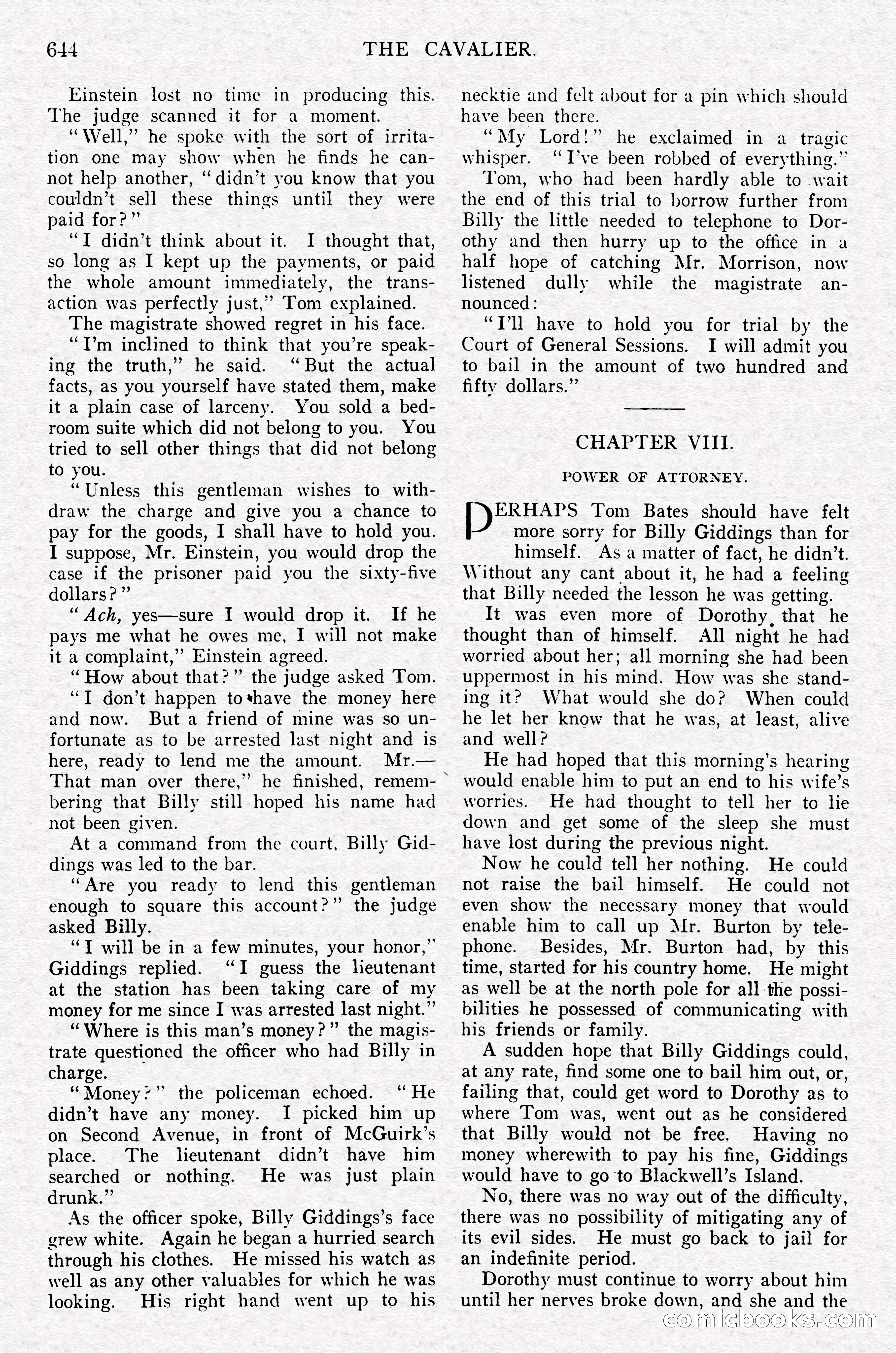 The Cavalier, September 1910 — page 75 of 210