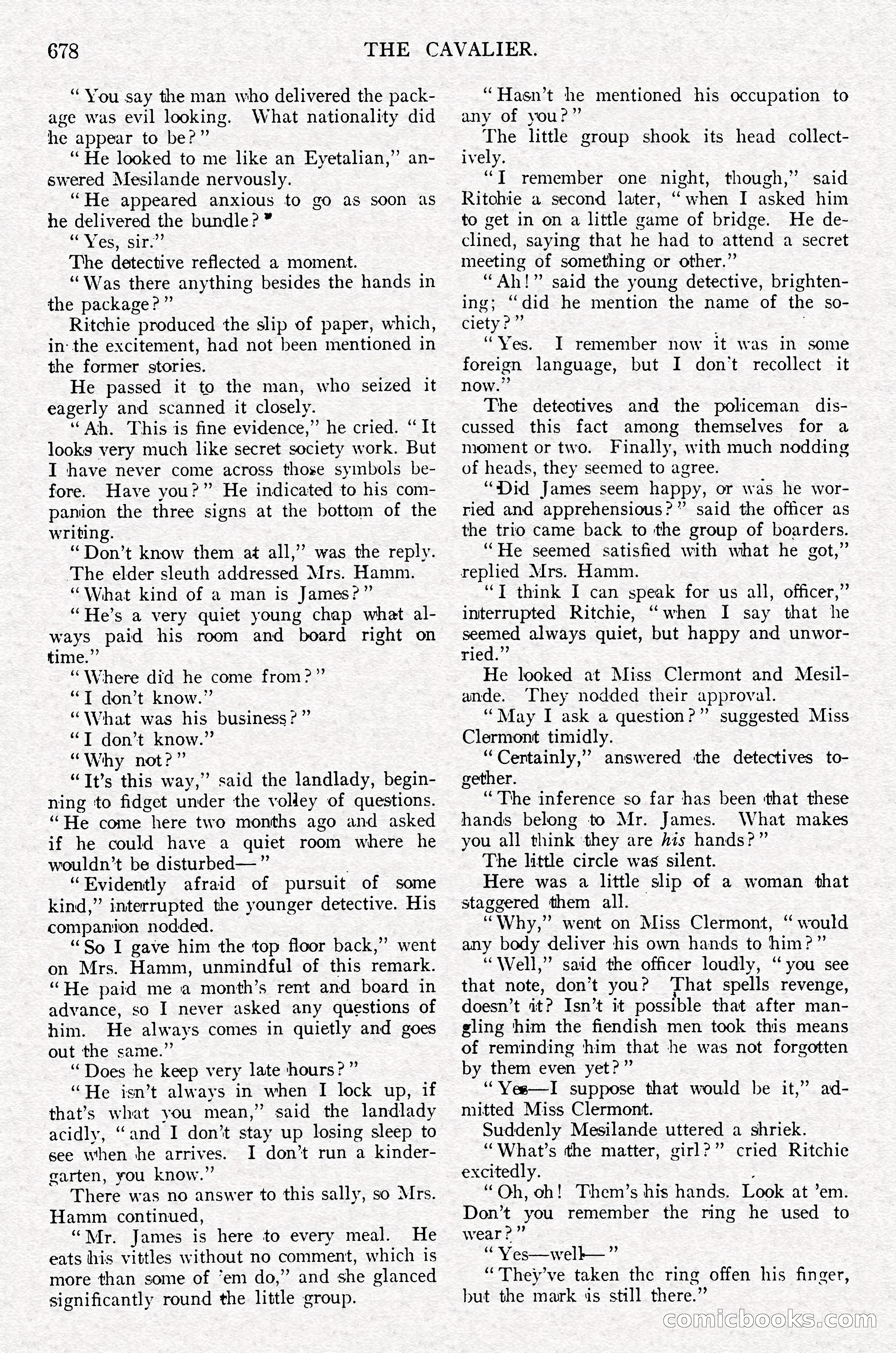 The Cavalier, September 1910 — page 109 of 210