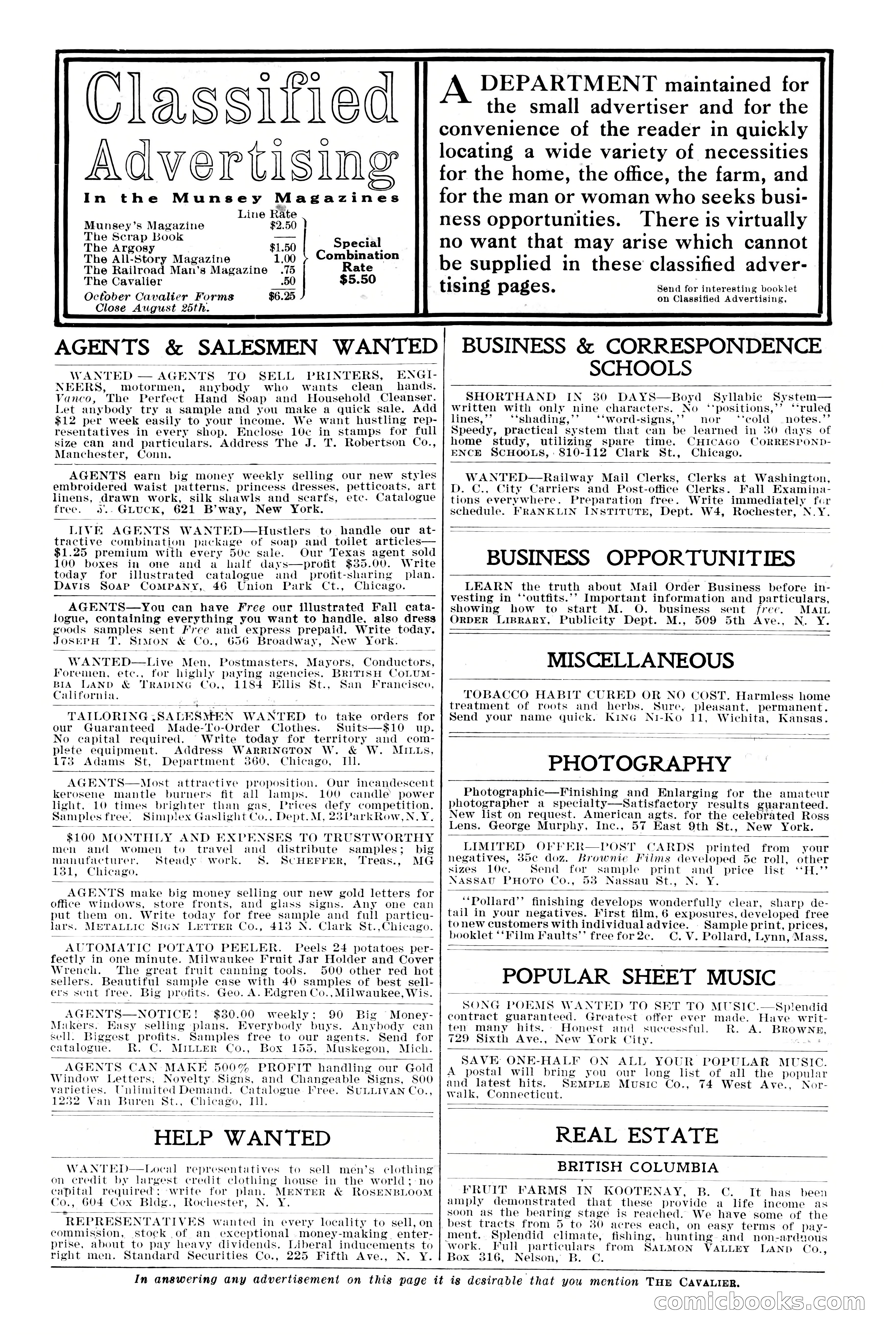 The Cavalier, September 1910 — page 203 of 210
