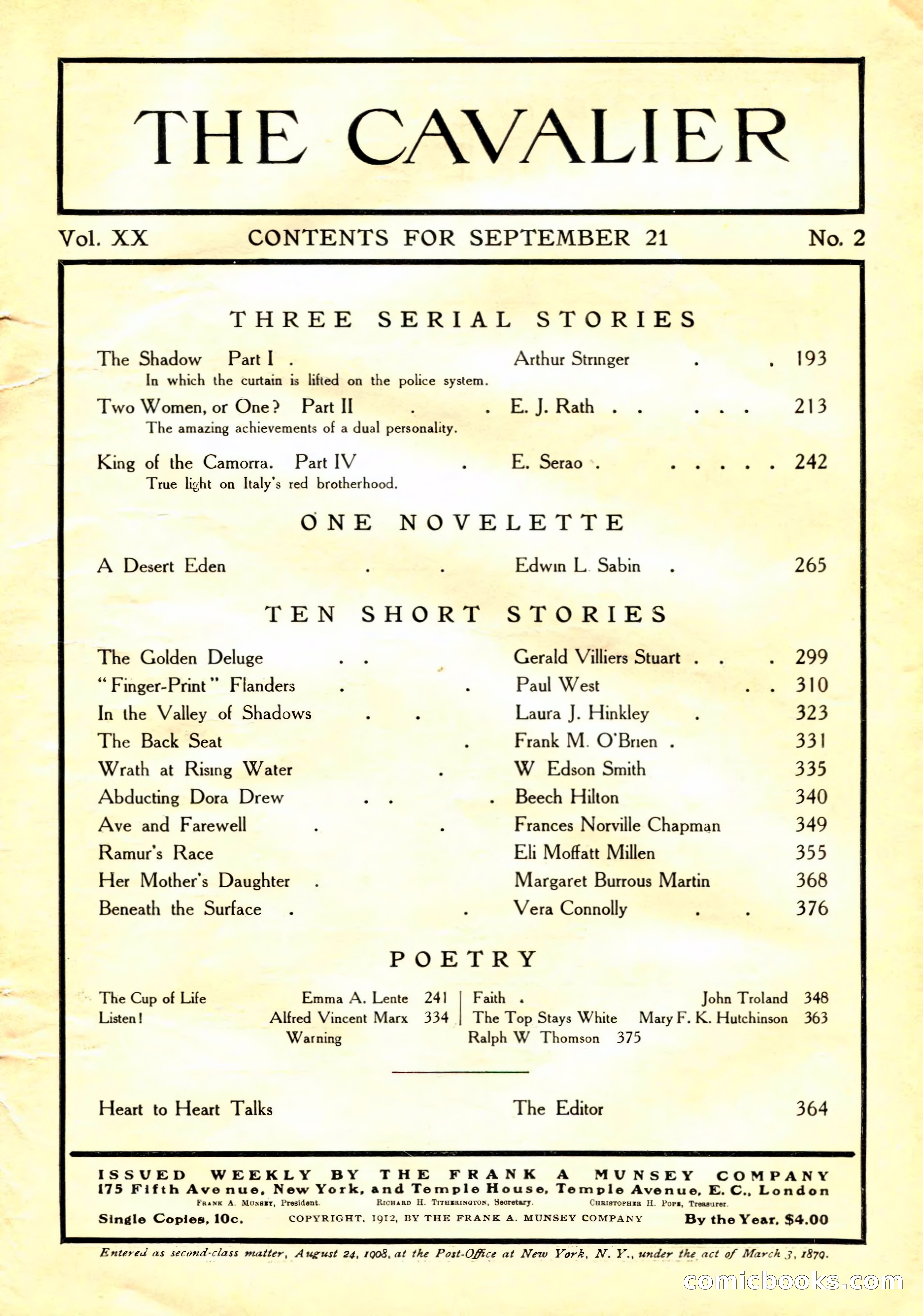 The Cavalier, September 21, 1912 — page 5 of 200