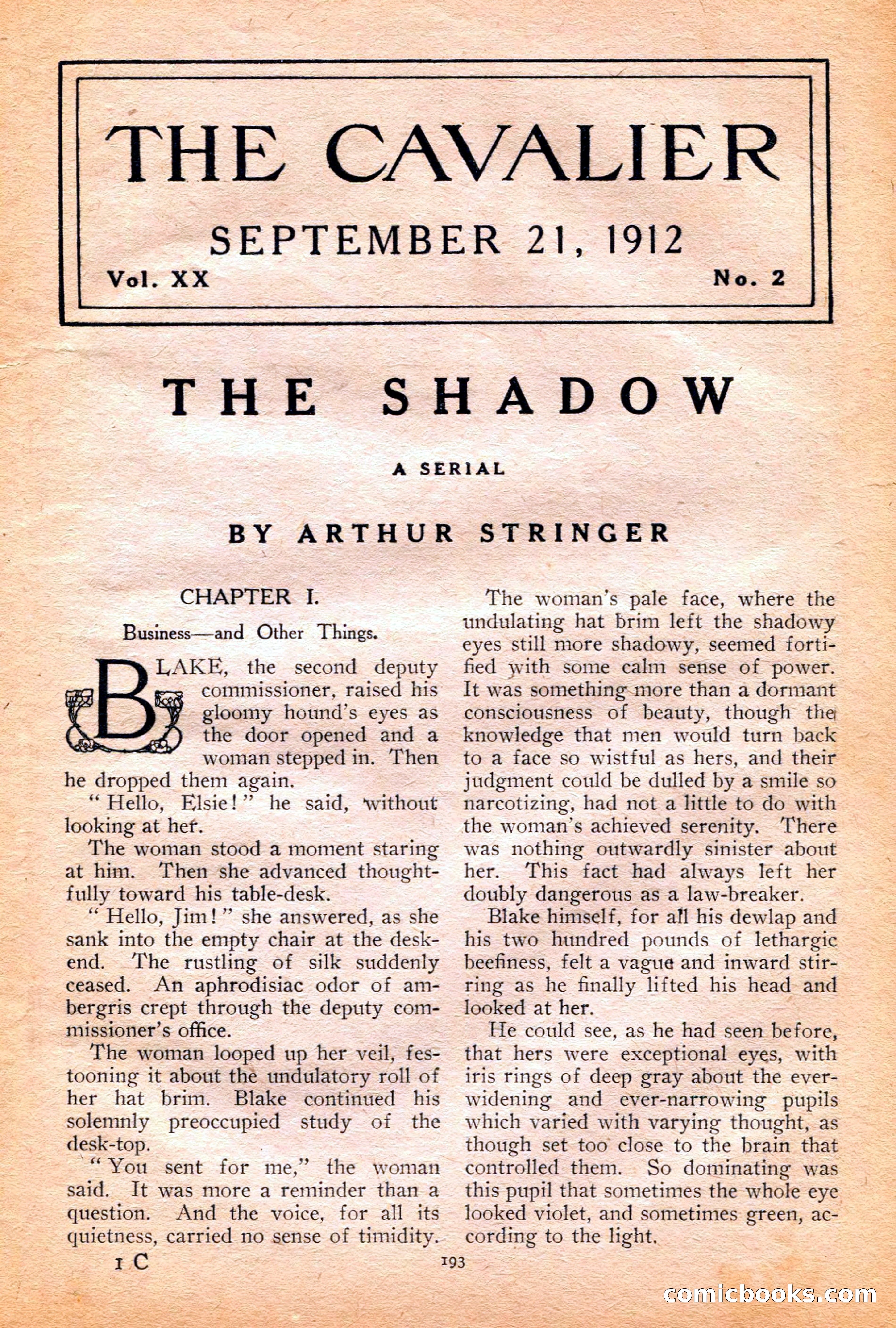 The Cavalier, September 21, 1912 — page 7 of 200