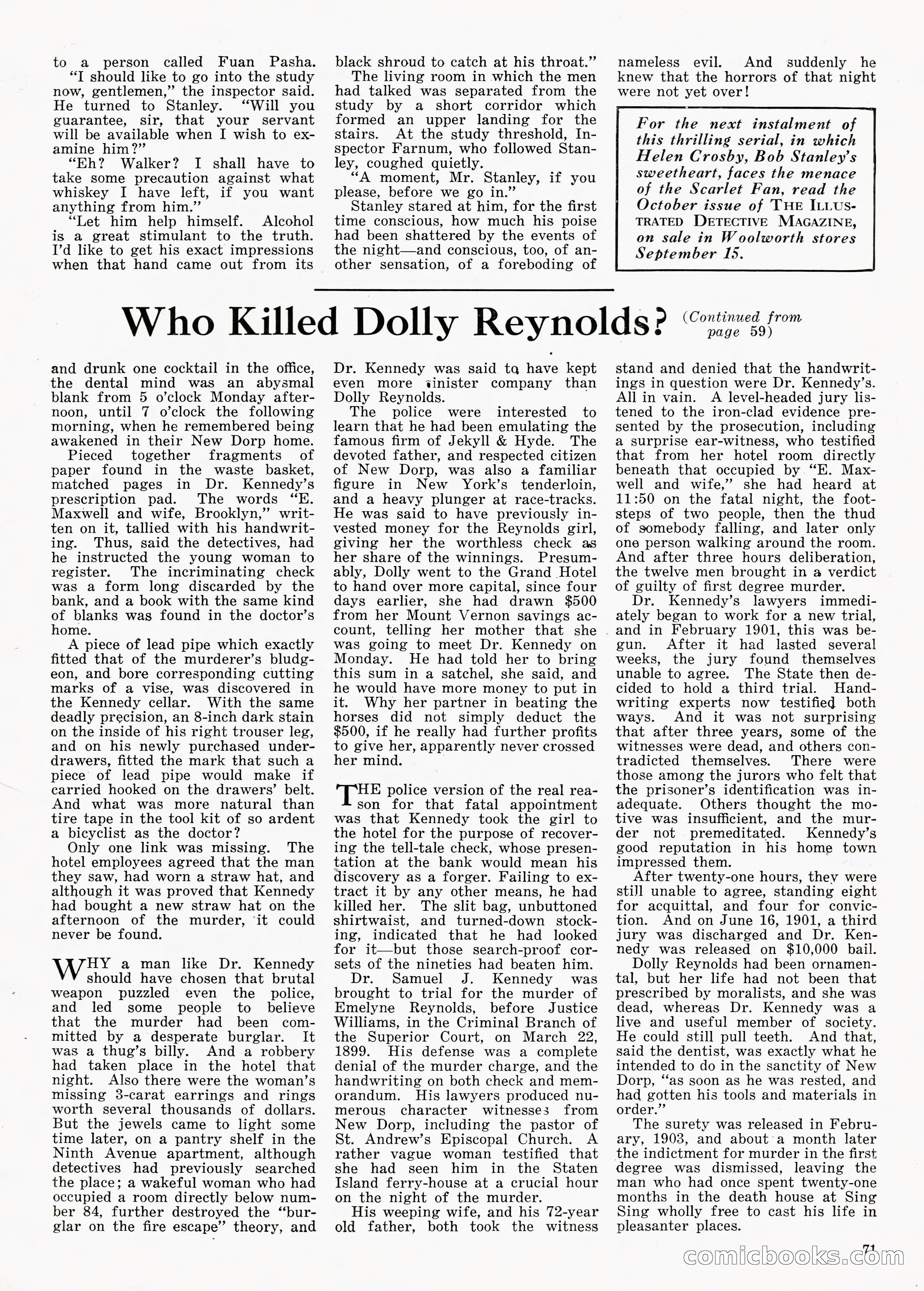 The Illustrated Detective Magazine, September 1931 — page 60 of 114