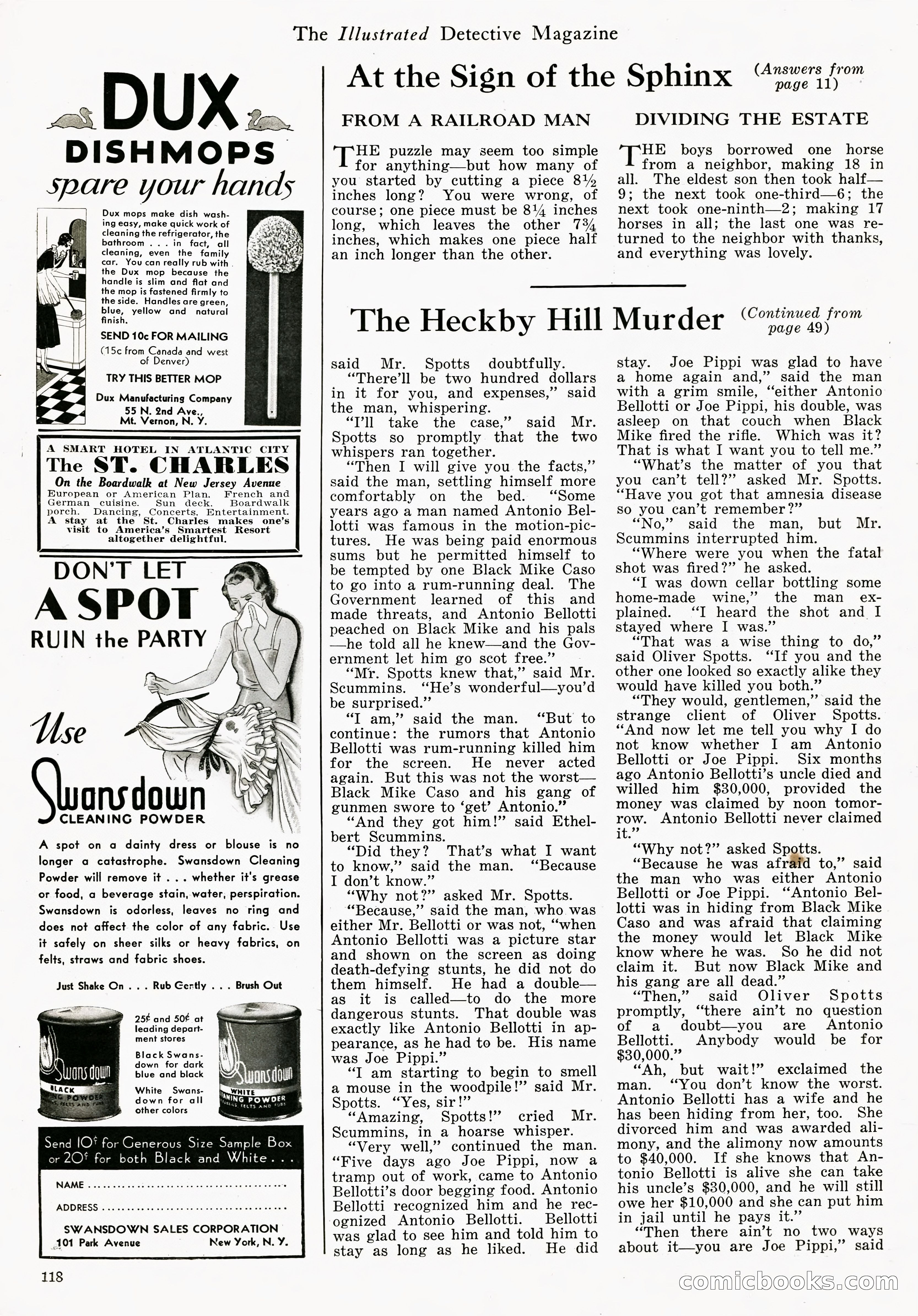 The Illustrated Detective Magazine, September 1931 — page 107 of 114