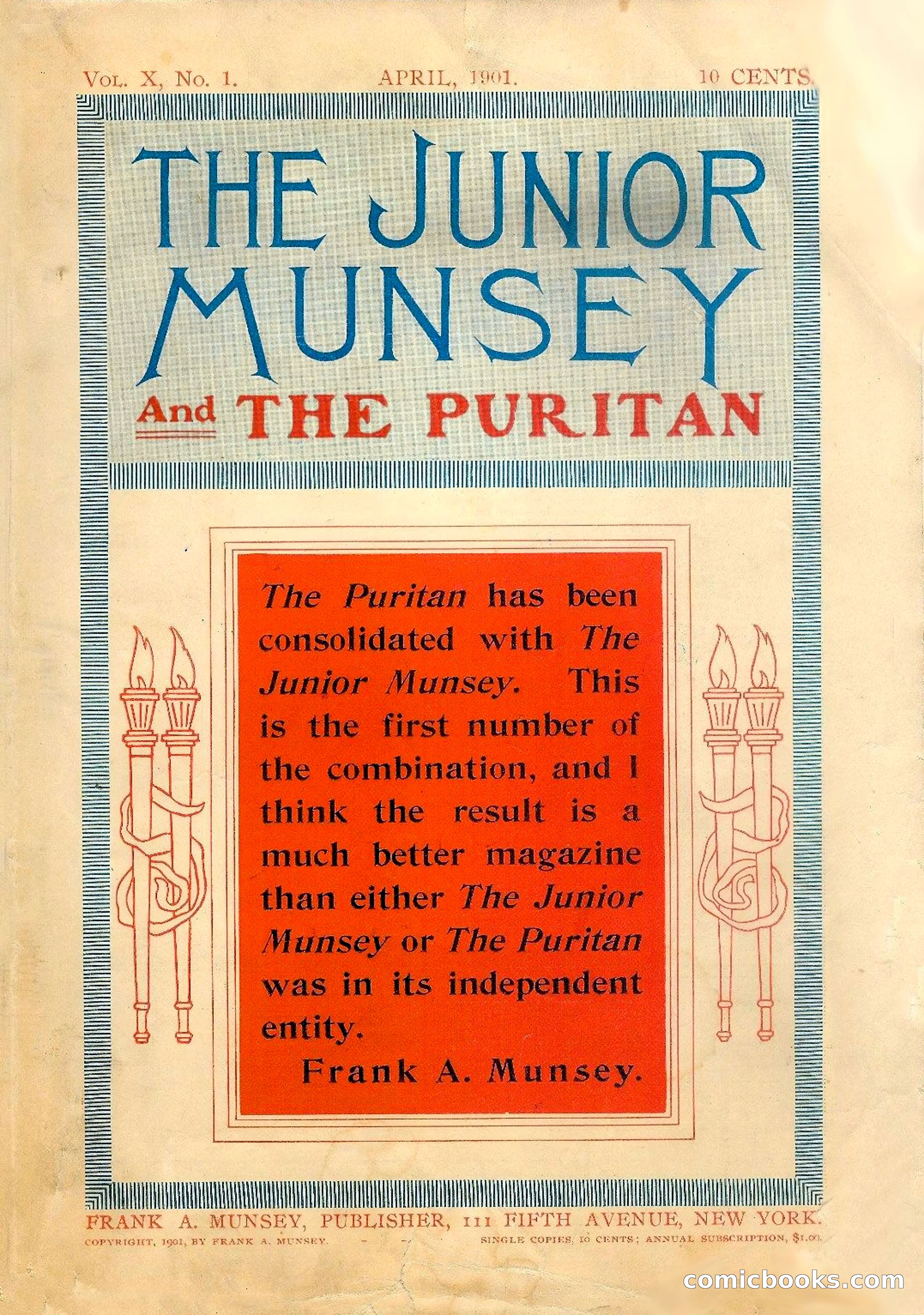 The Junior Munsey and The Puritan, Vol. X, No. 1