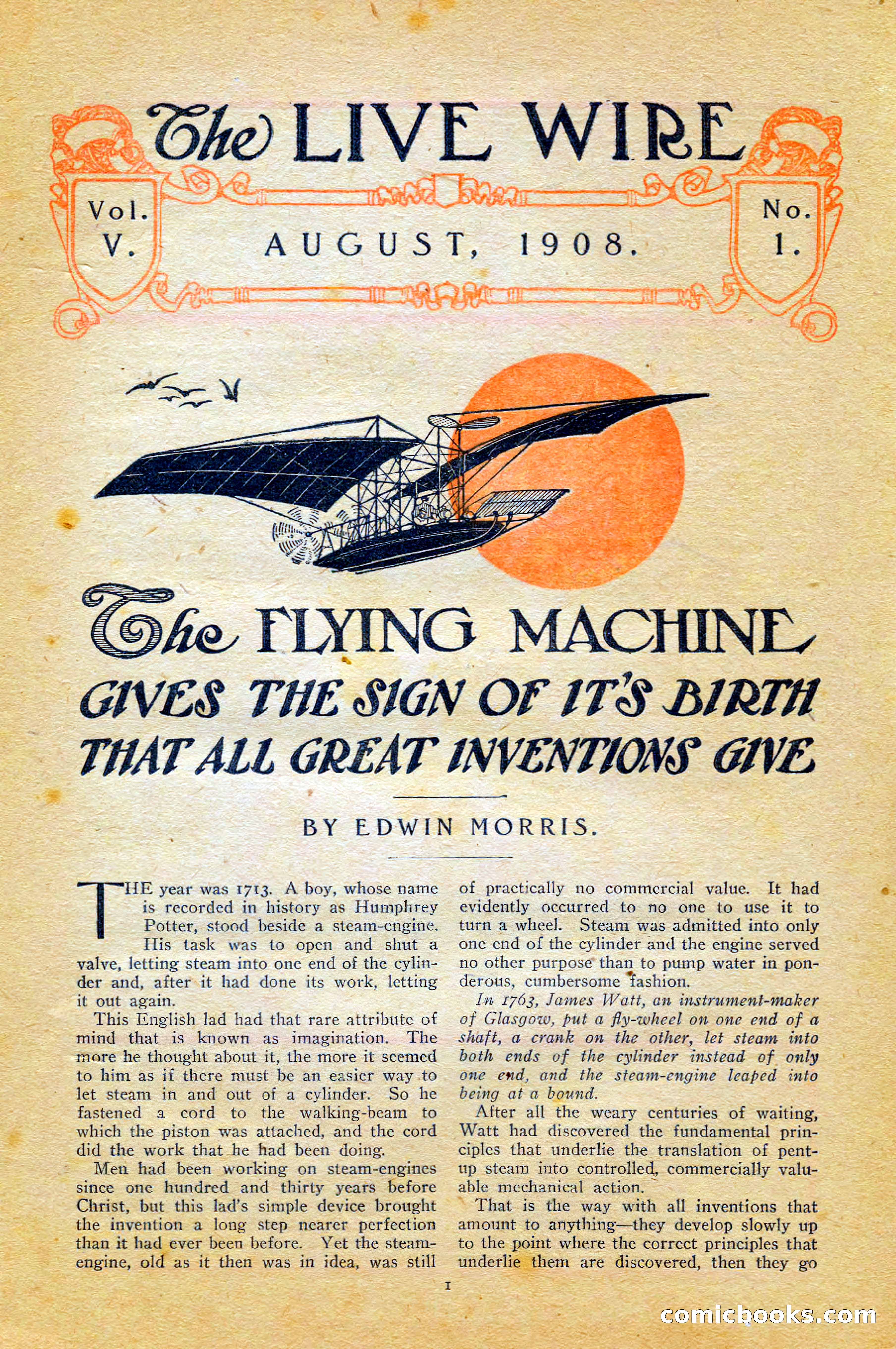 The Live Wire, August 1908 — page 5 of 197