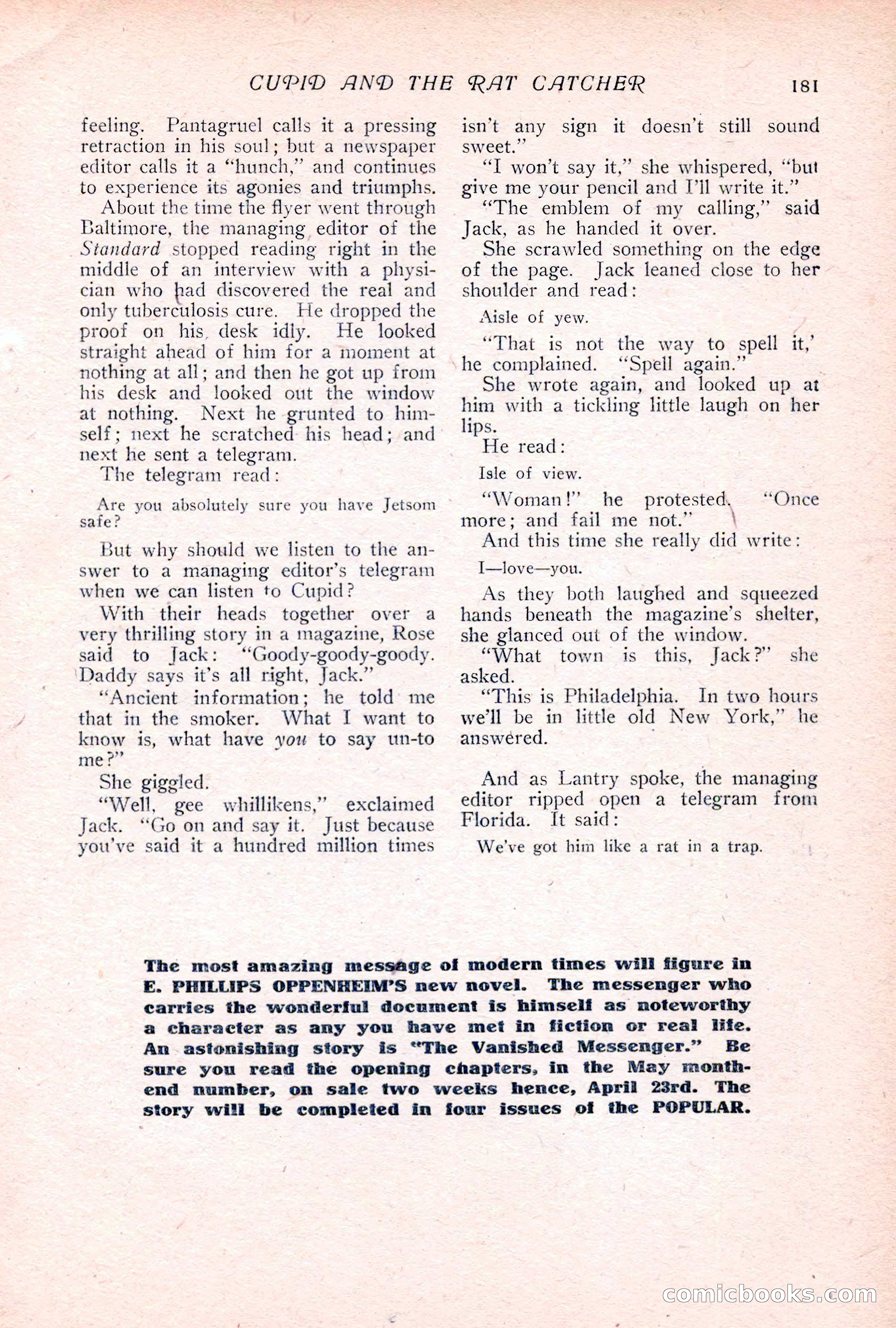 The Popular Magazine, Vol. 32, No. 2 — page 191 of 262