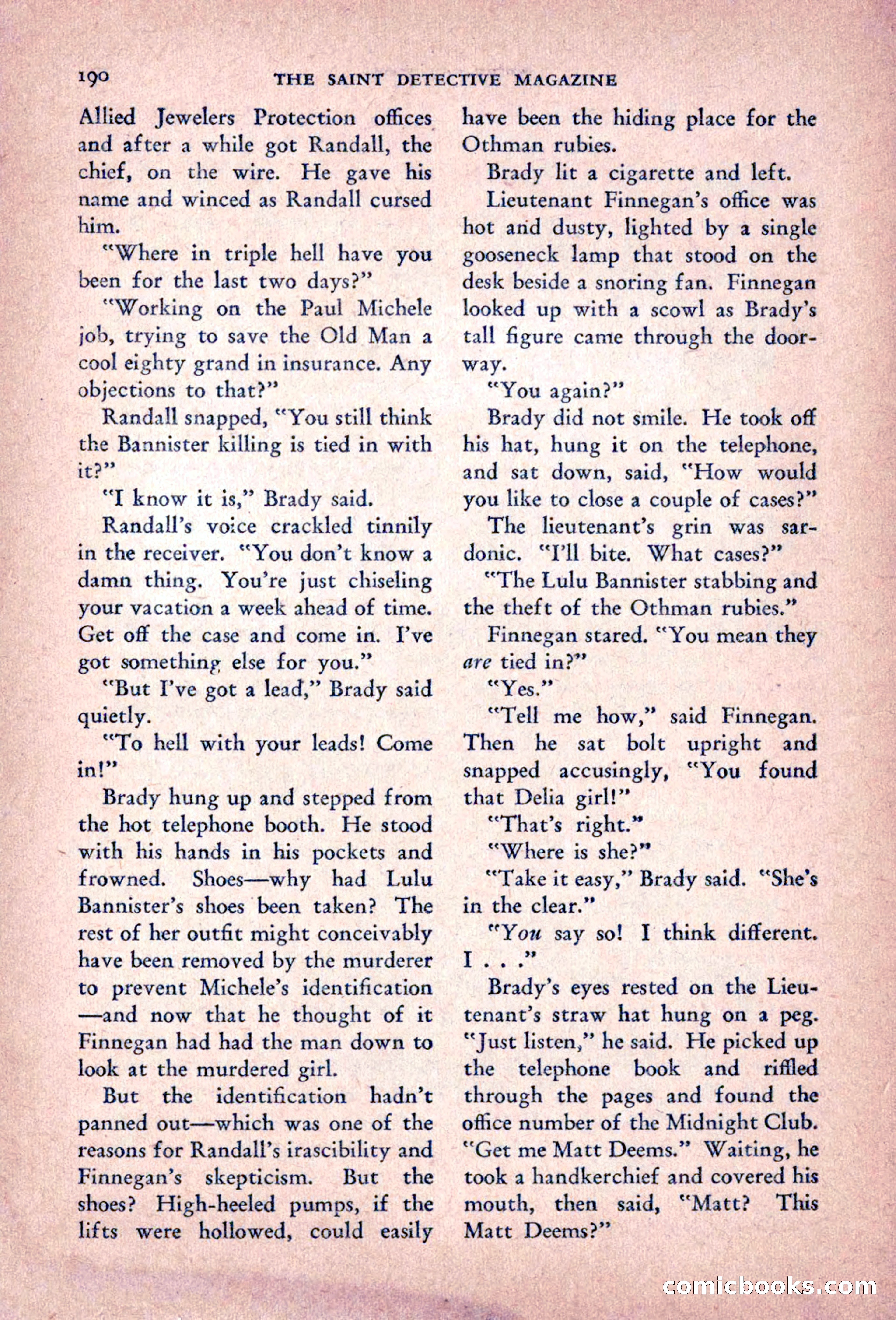 The Saint Detective Magazine — page 192 of 196