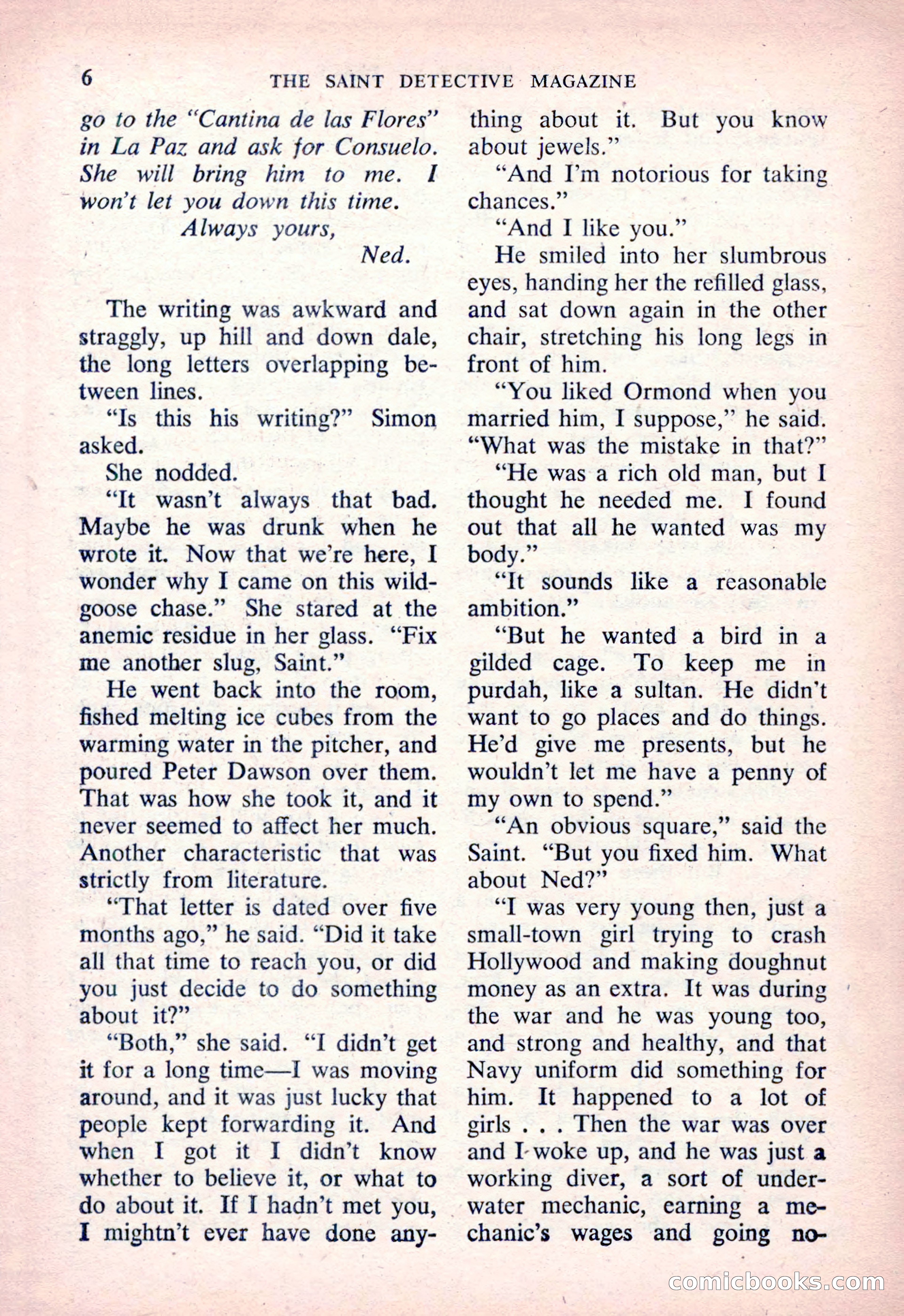 The Saint Detective Magazine, March 1954 — page 8 of 164