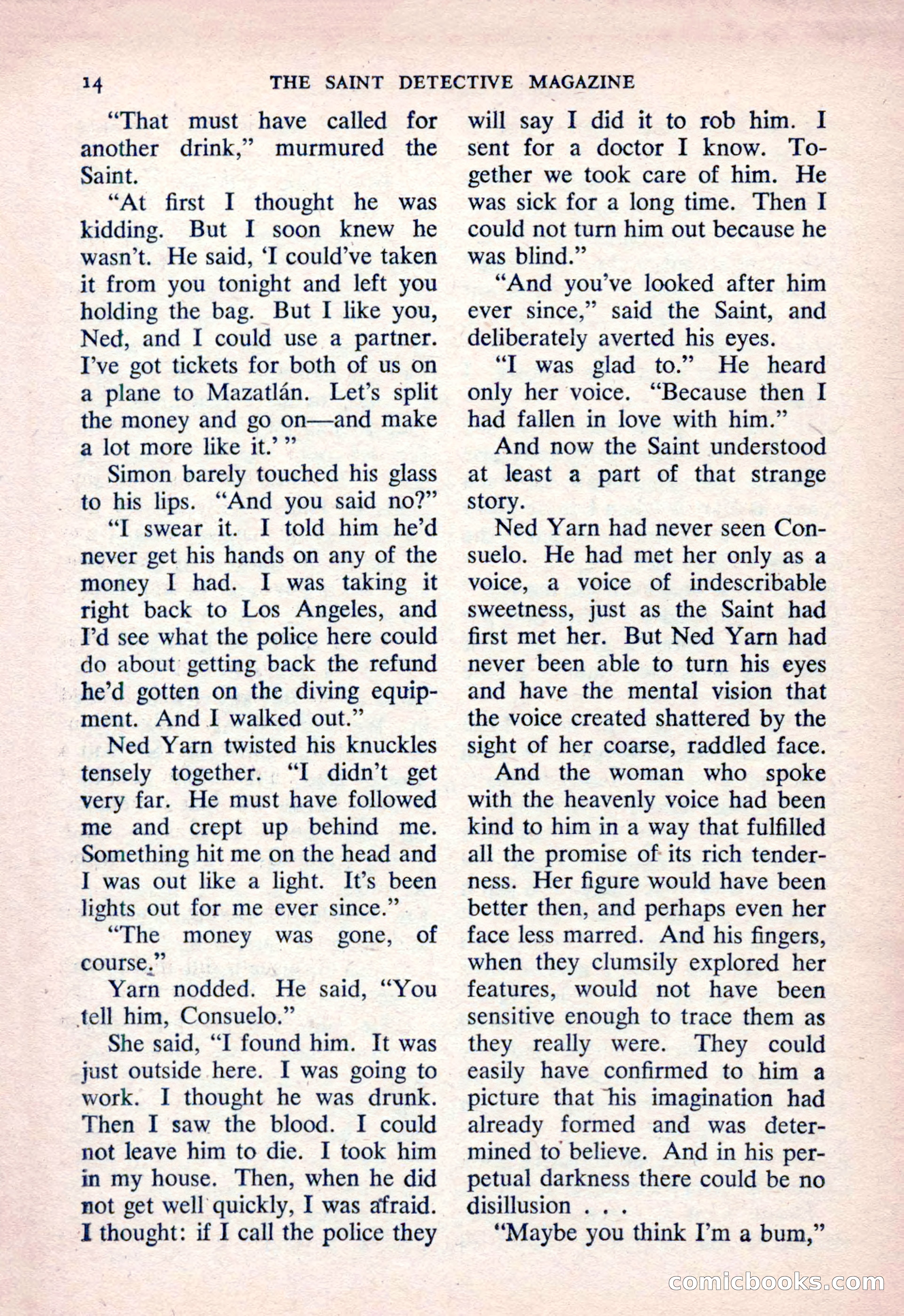 The Saint Detective Magazine, March 1954 — page 16 of 164