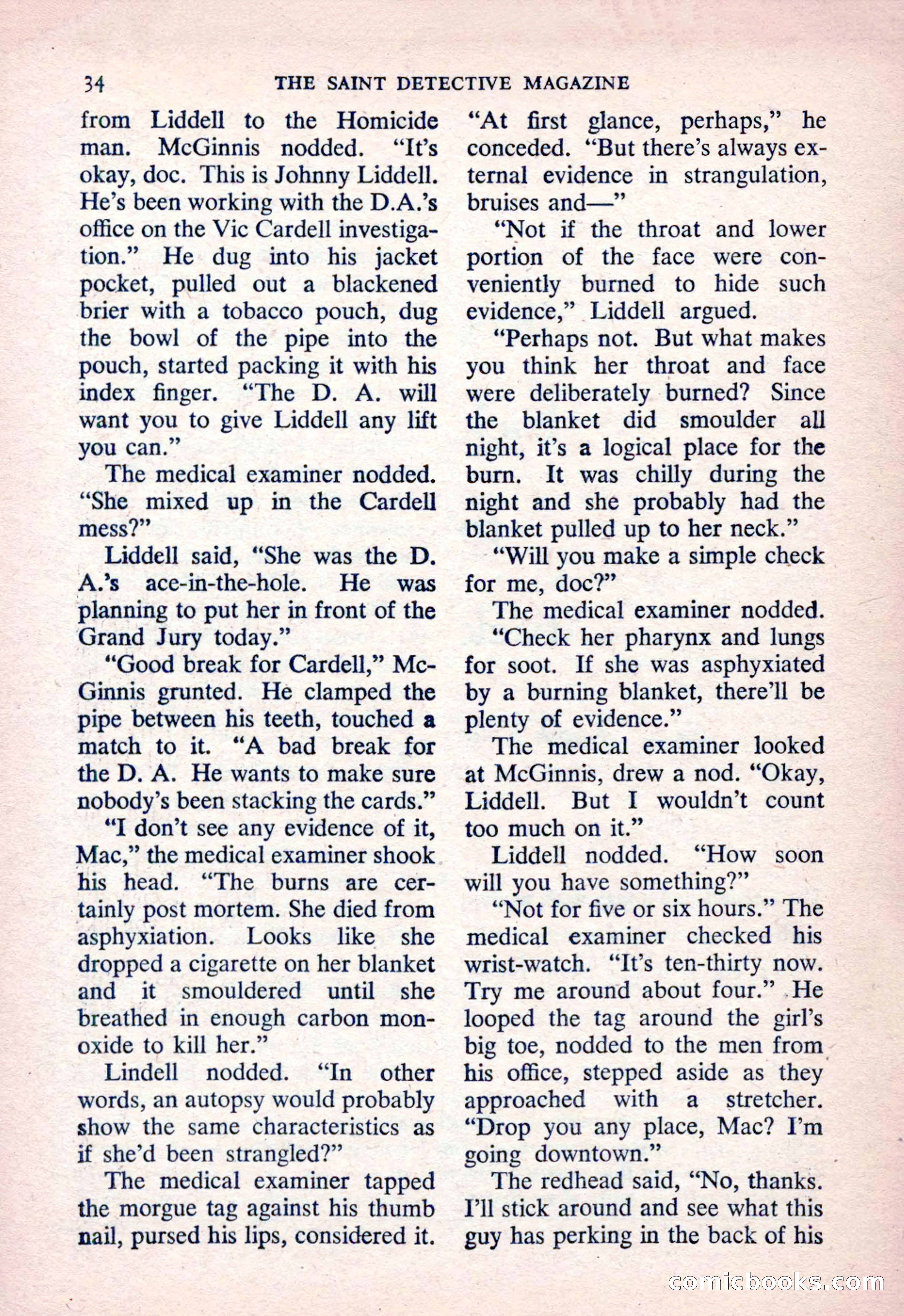 The Saint Detective Magazine, March 1954 — page 36 of 164