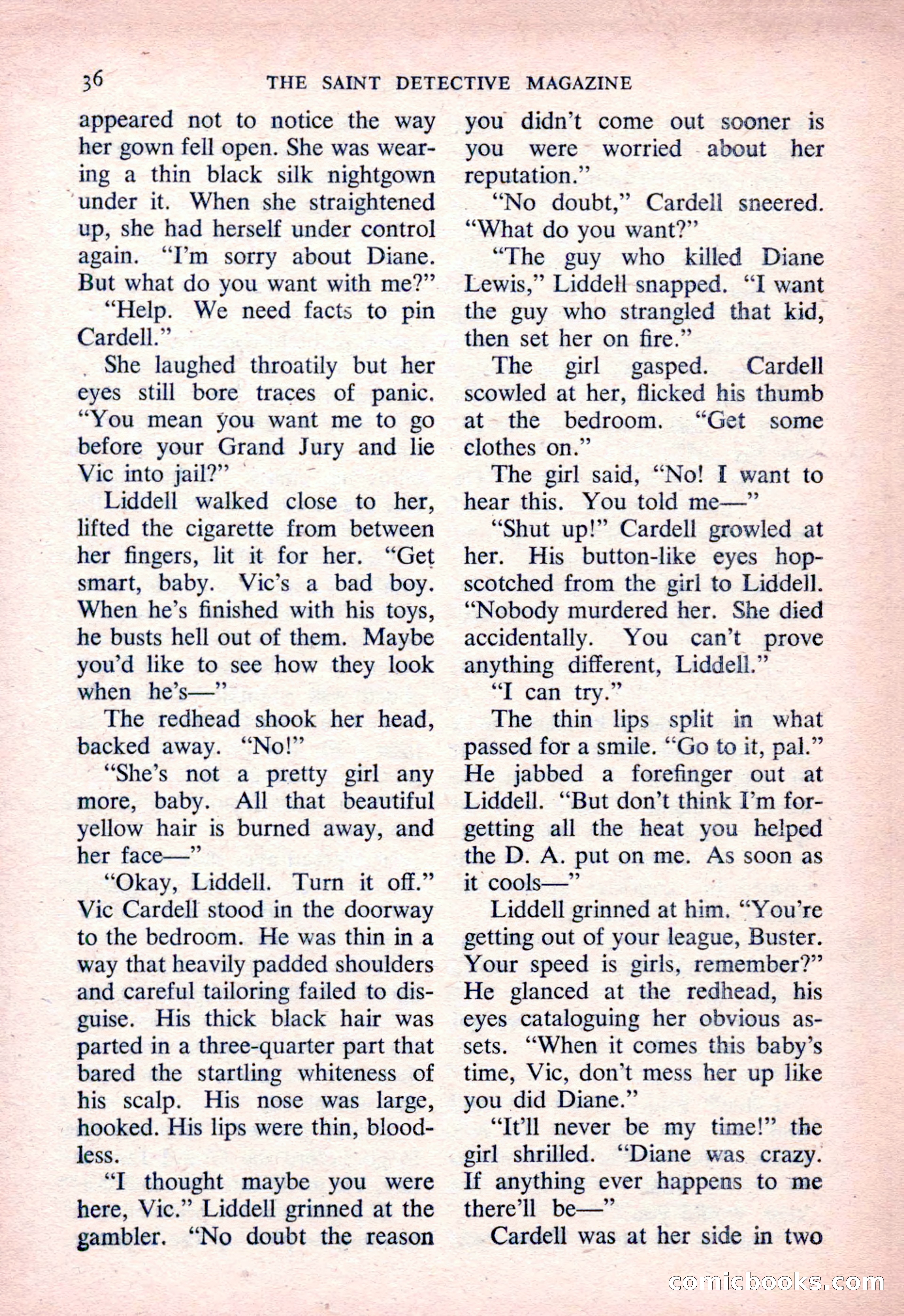 The Saint Detective Magazine, March 1954 — page 38 of 164