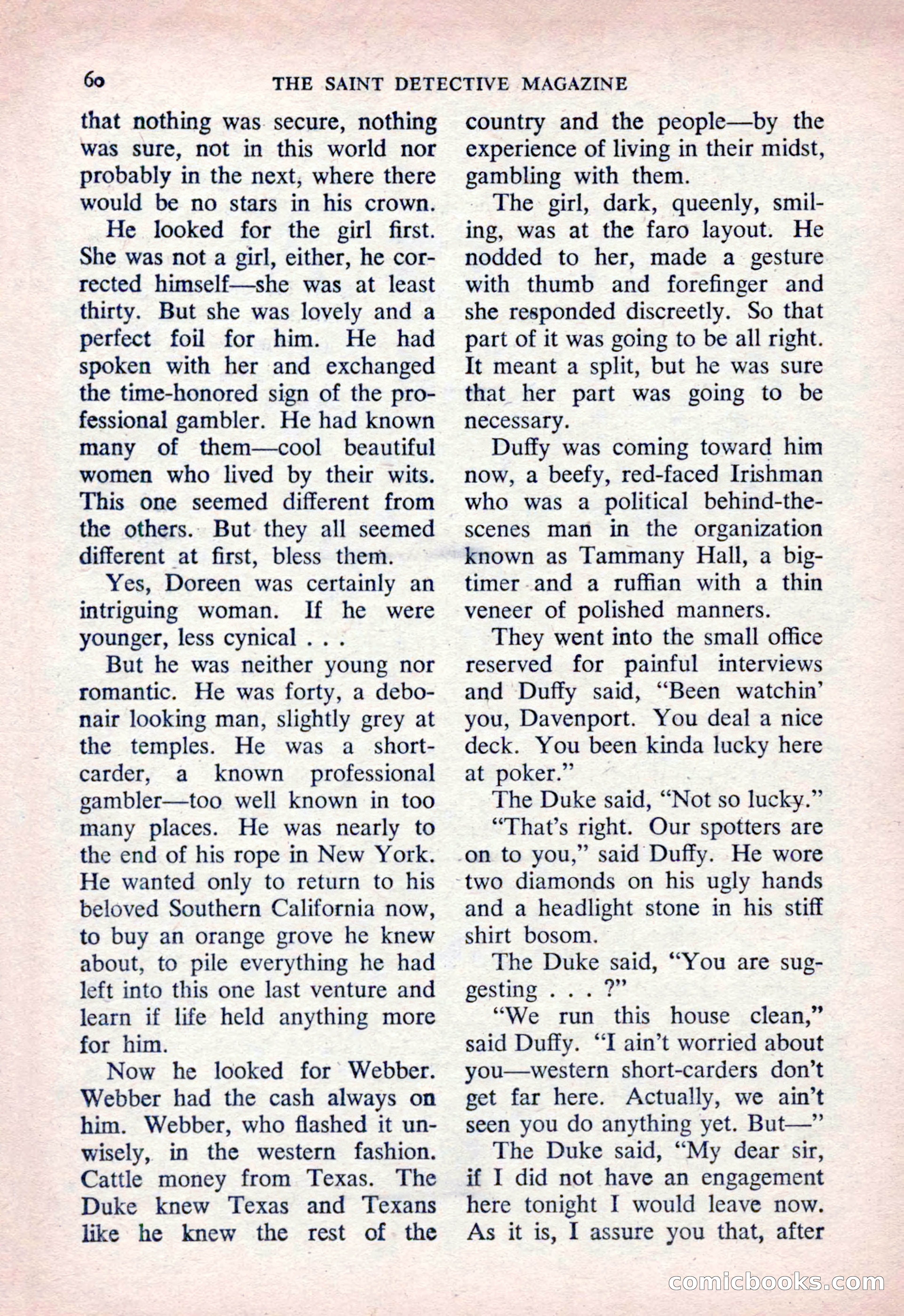 The Saint Detective Magazine, March 1954 — page 62 of 164