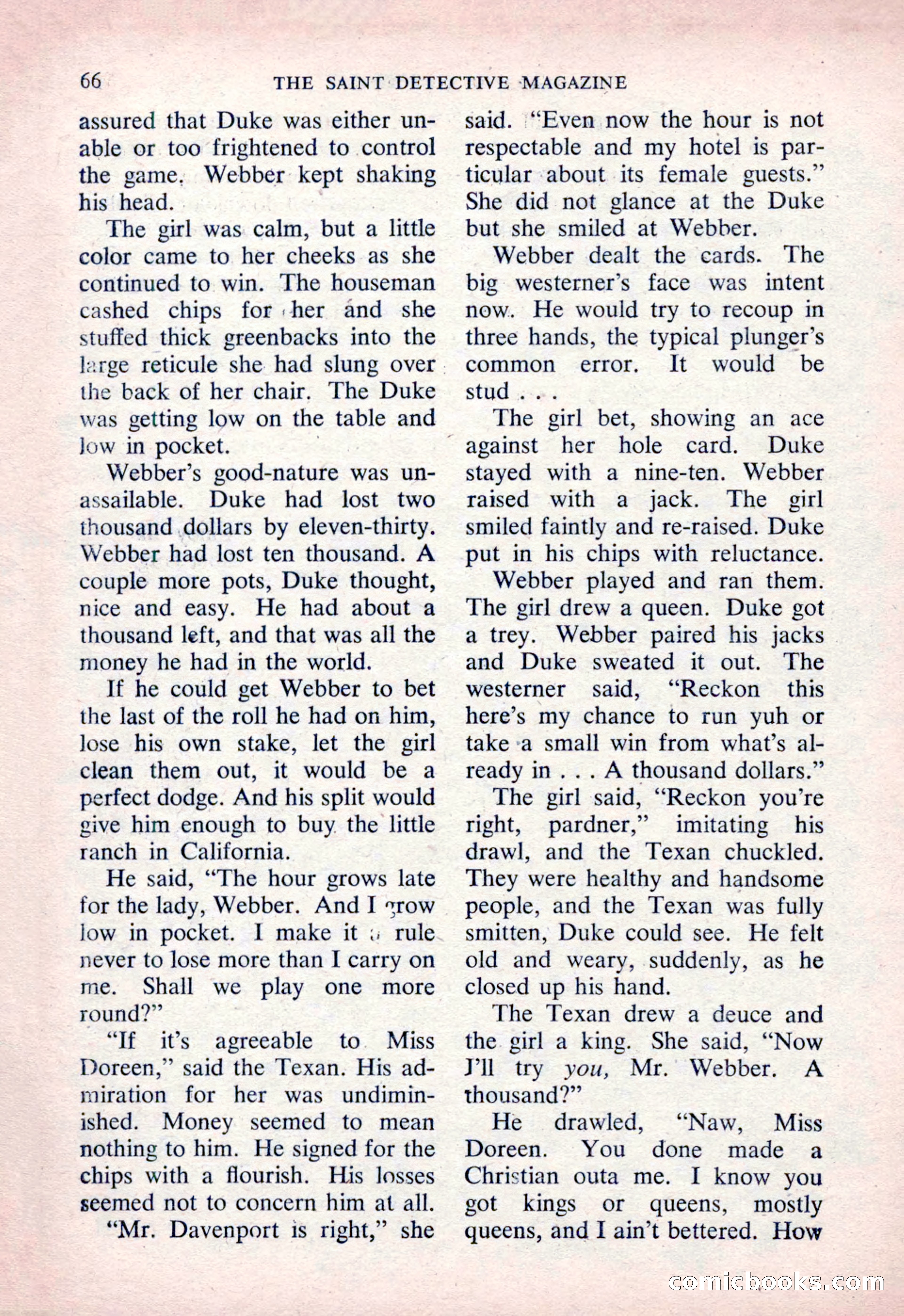 The Saint Detective Magazine, March 1954 — page 68 of 164