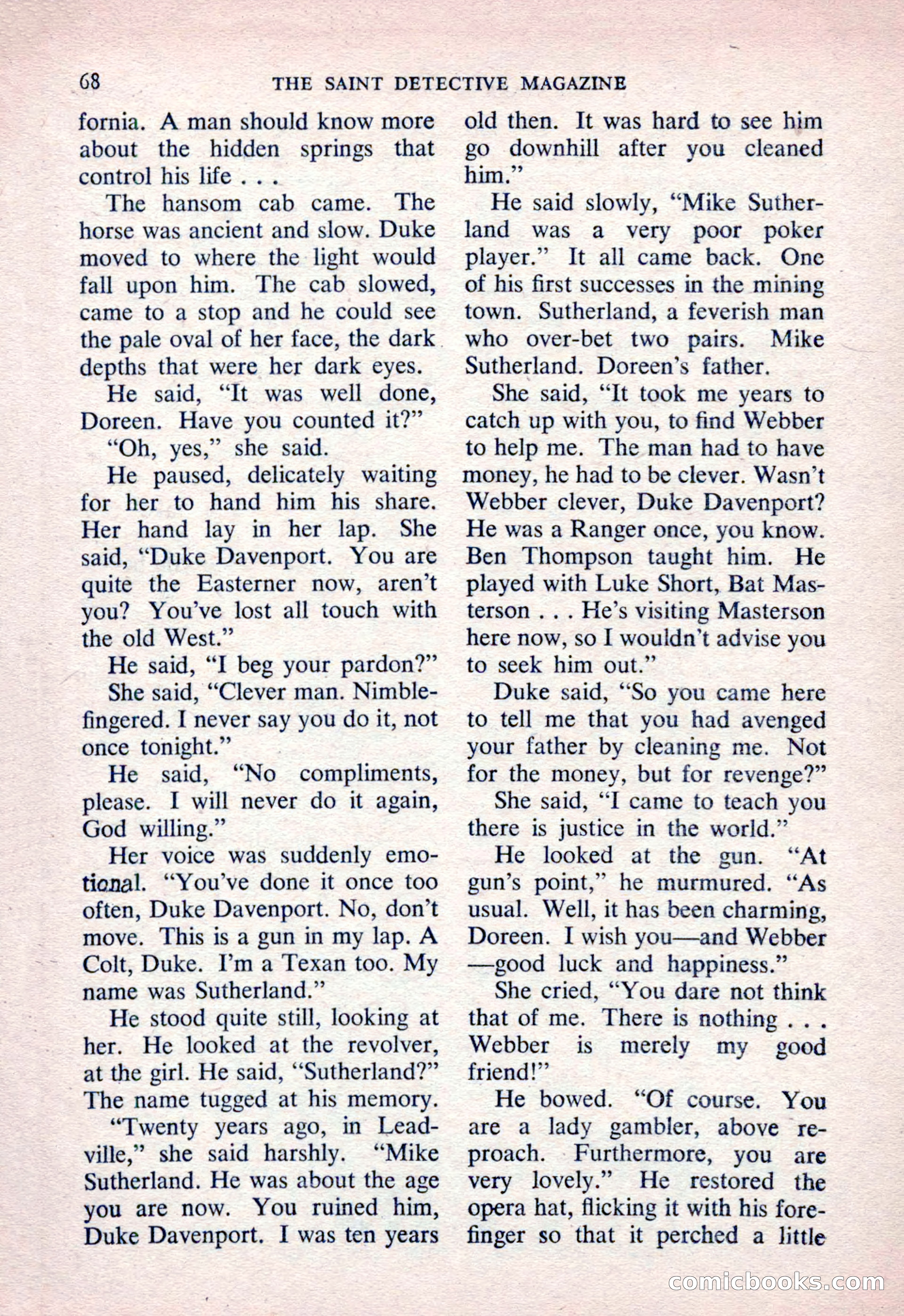 The Saint Detective Magazine, March 1954 — page 70 of 164