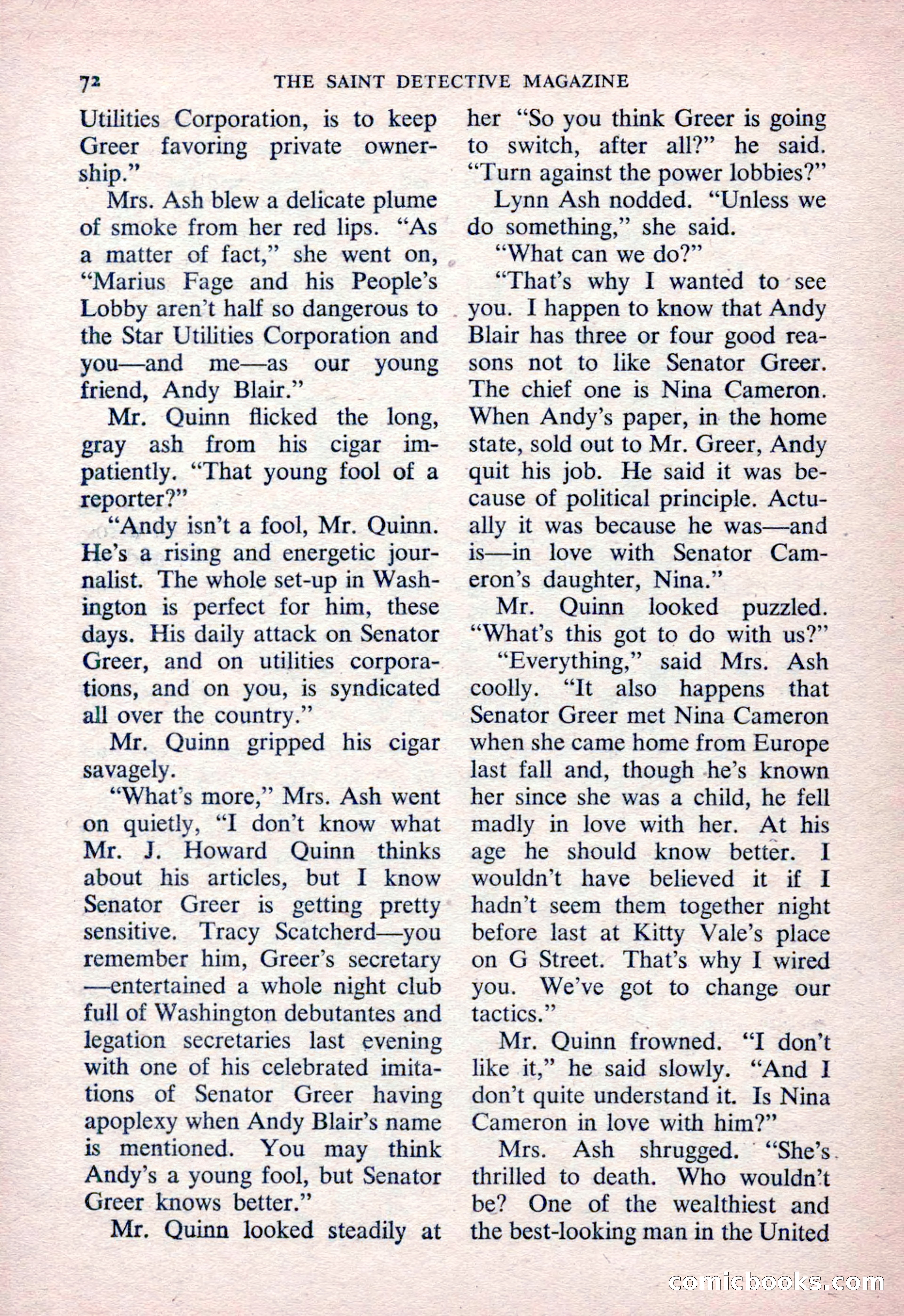The Saint Detective Magazine, March 1954 — page 74 of 164