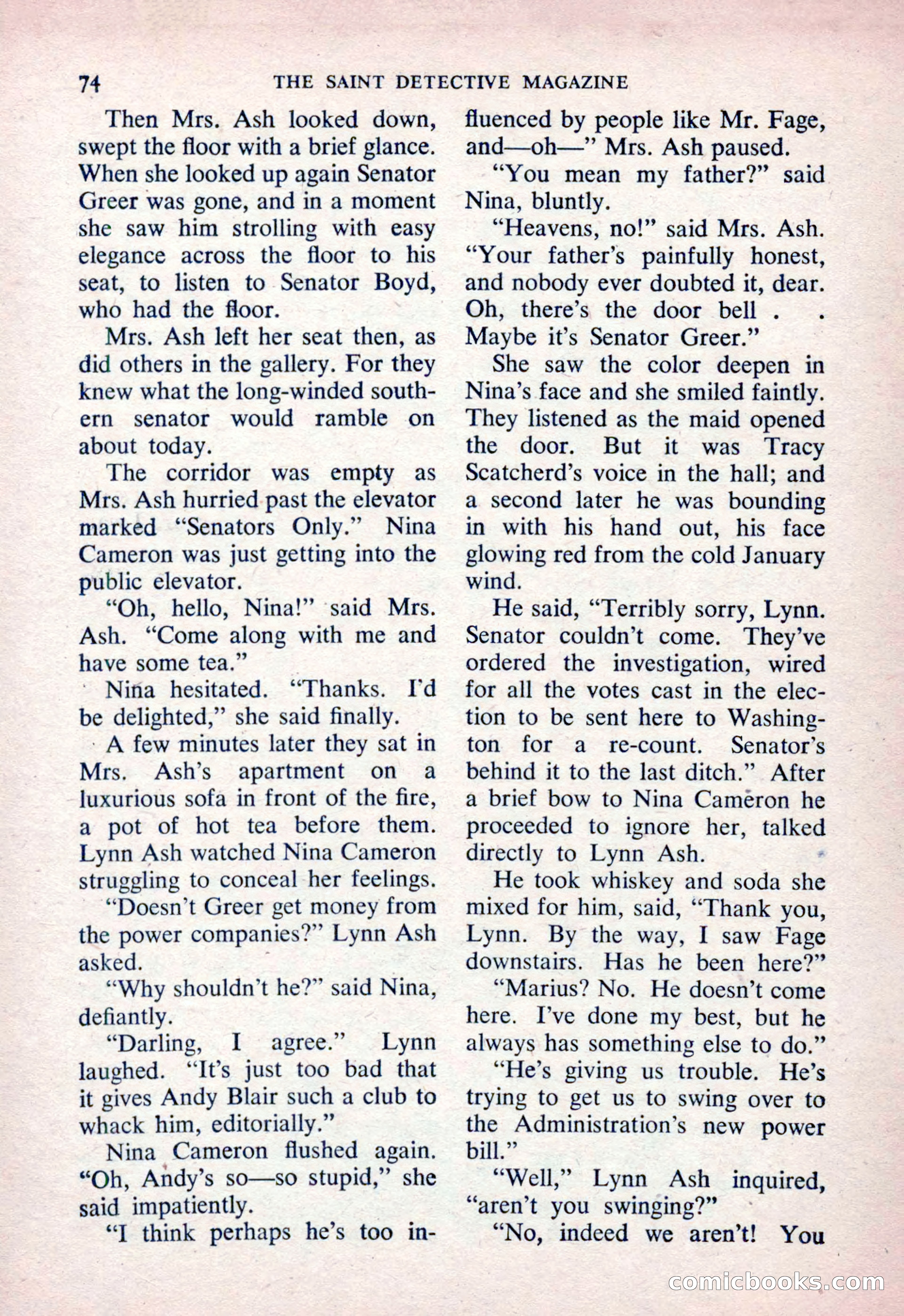 The Saint Detective Magazine, March 1954 — page 76 of 164