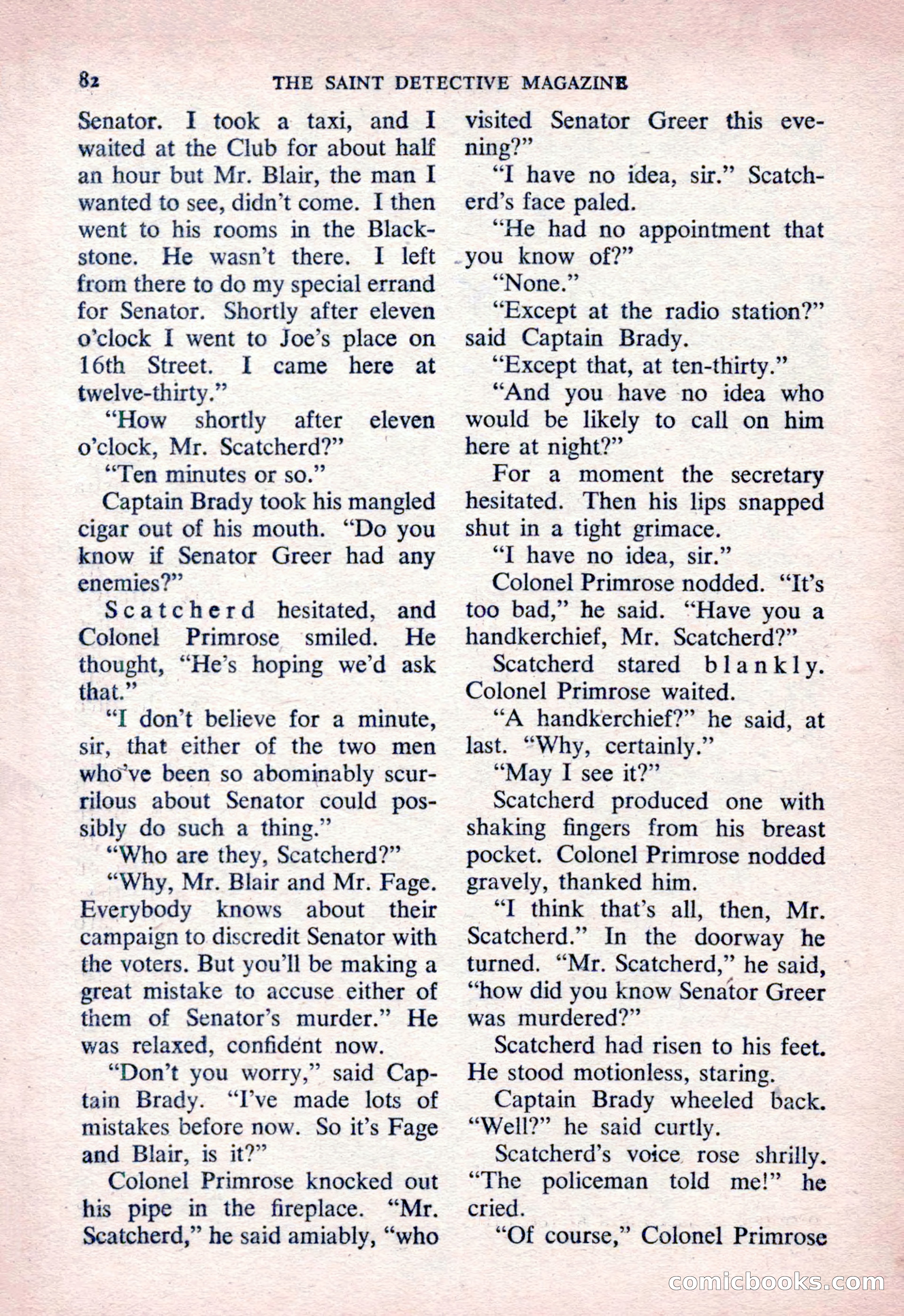 The Saint Detective Magazine, March 1954 — page 84 of 164
