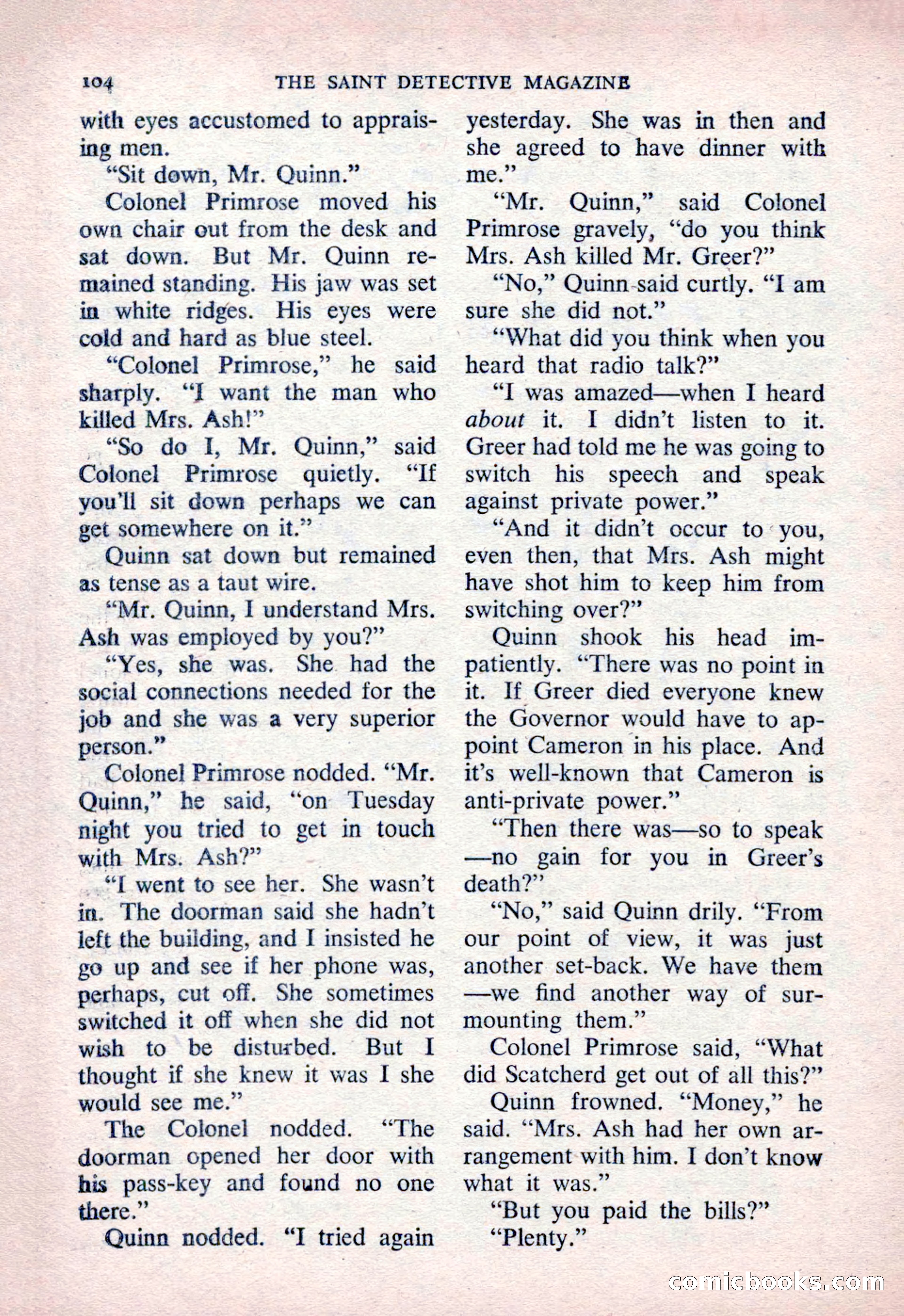 The Saint Detective Magazine, March 1954 — page 106 of 164