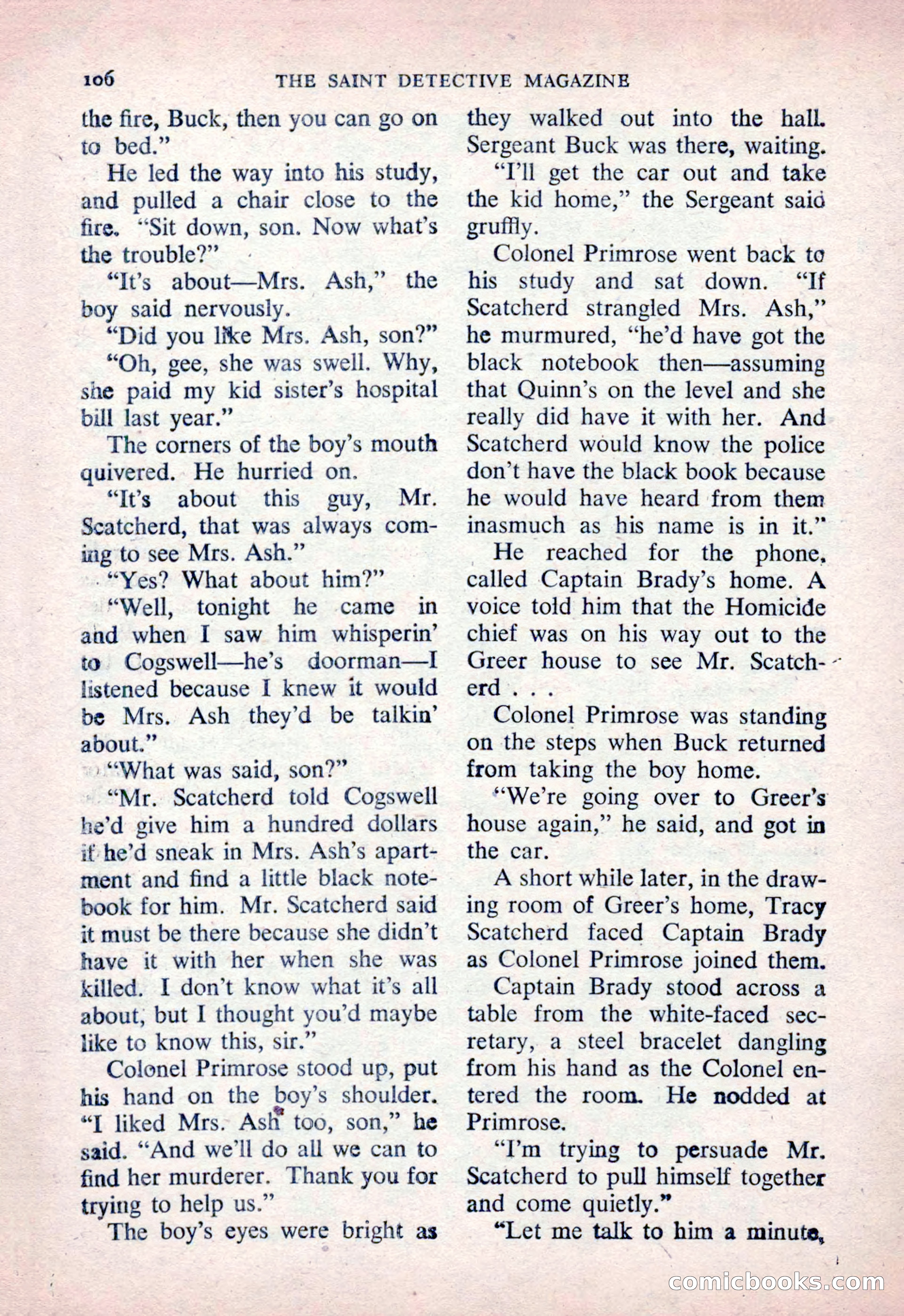 The Saint Detective Magazine, March 1954 — page 108 of 164