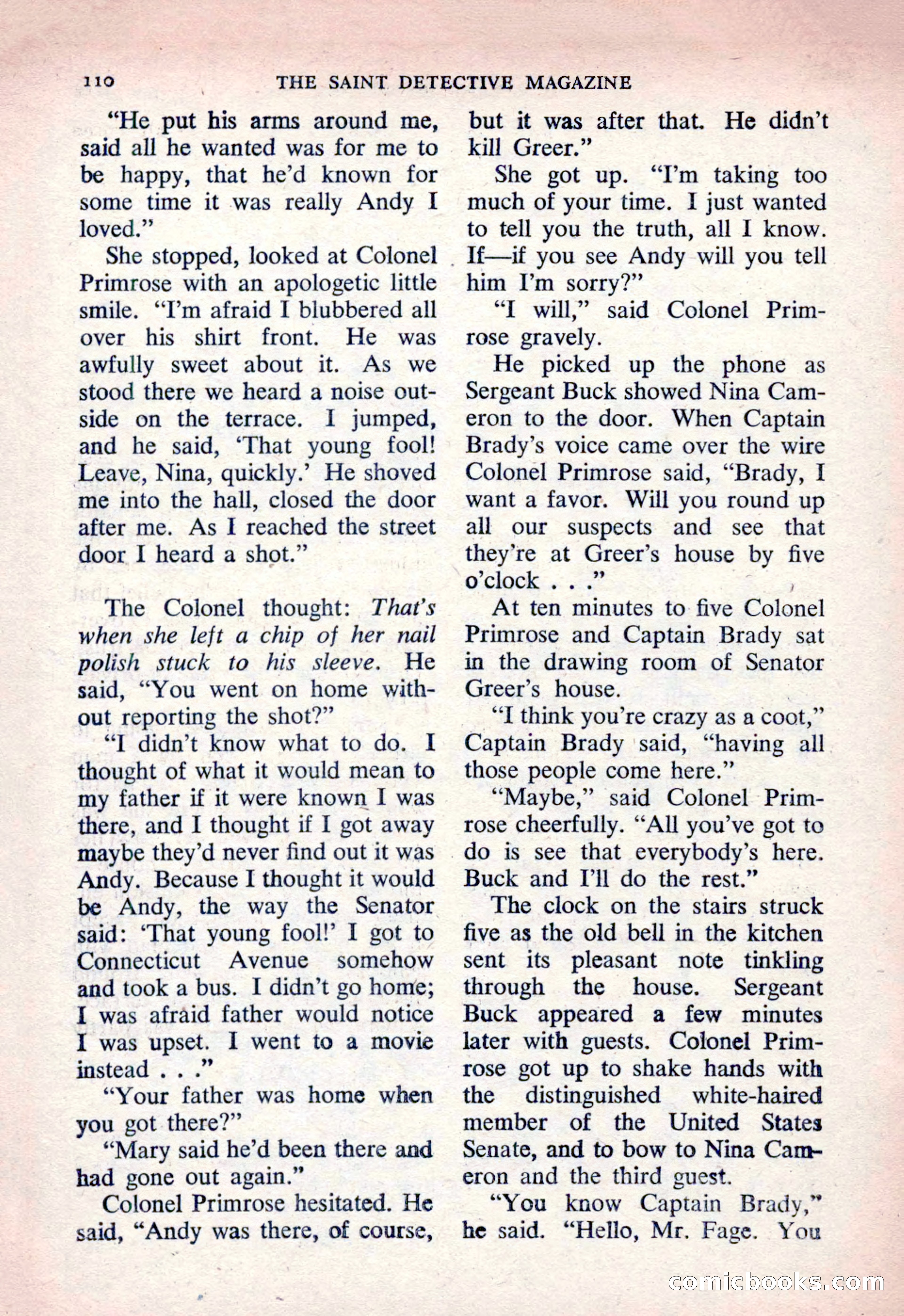 The Saint Detective Magazine, March 1954 — page 112 of 164
