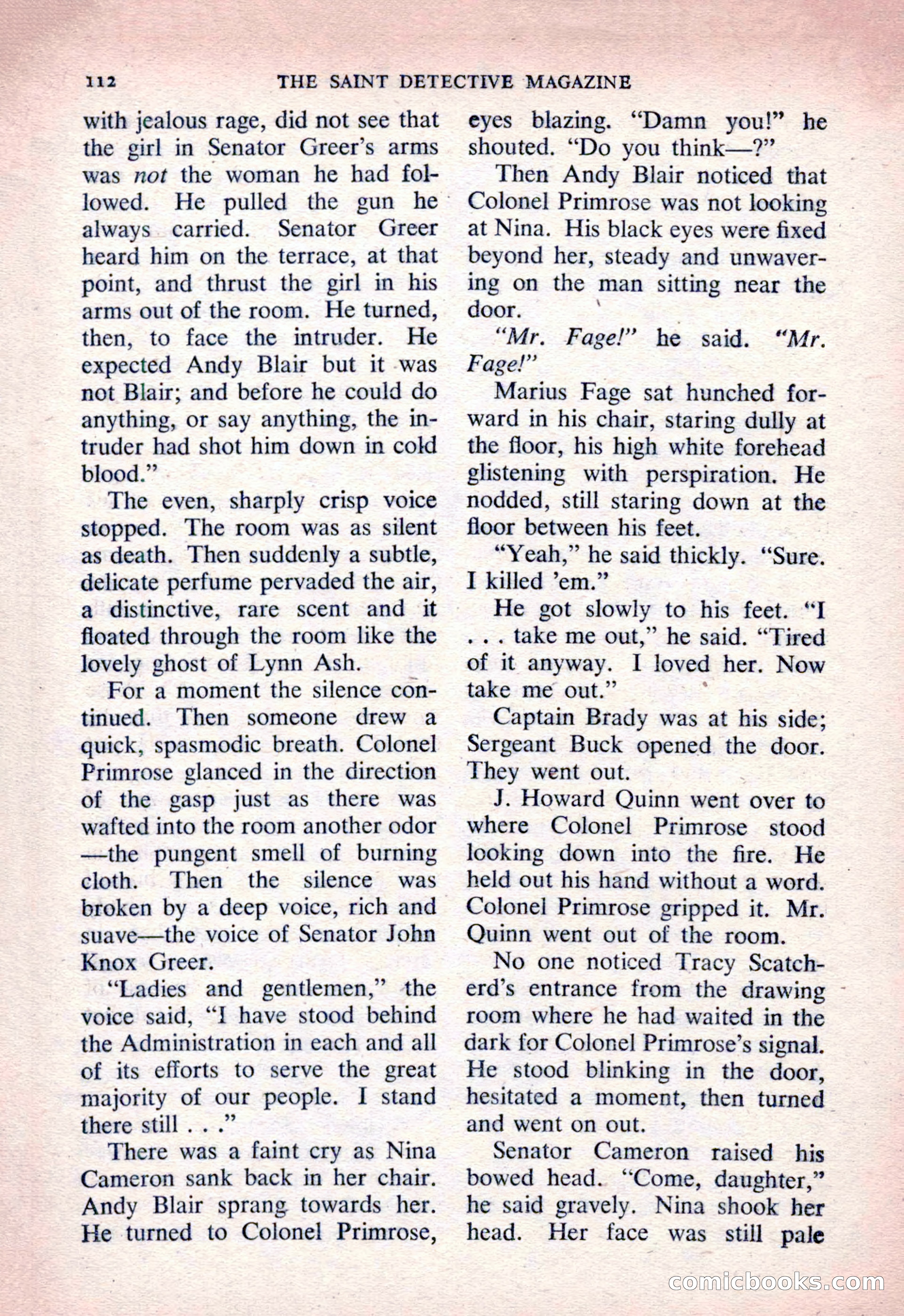 The Saint Detective Magazine, March 1954 — page 114 of 164