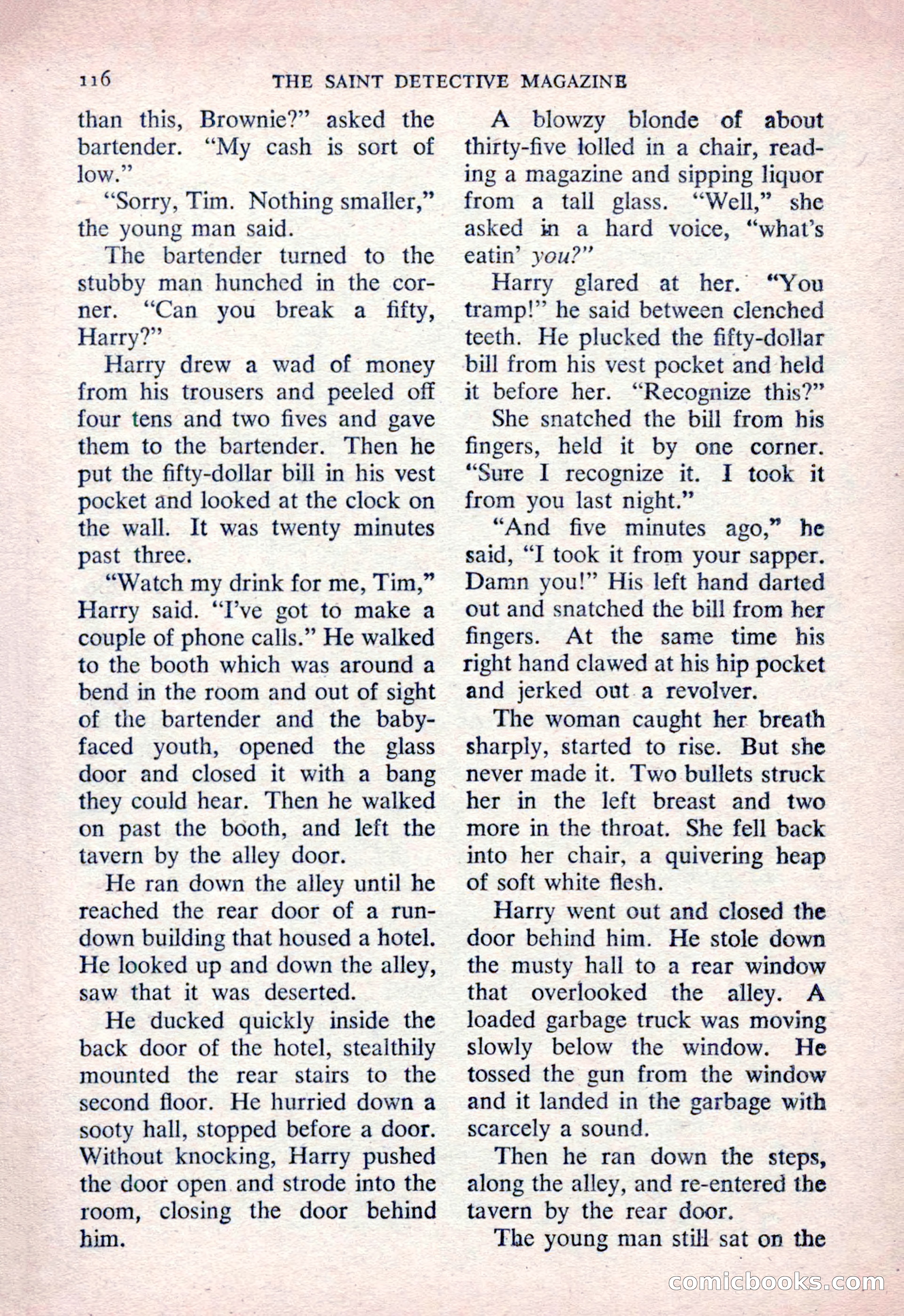 The Saint Detective Magazine, March 1954 — page 118 of 164