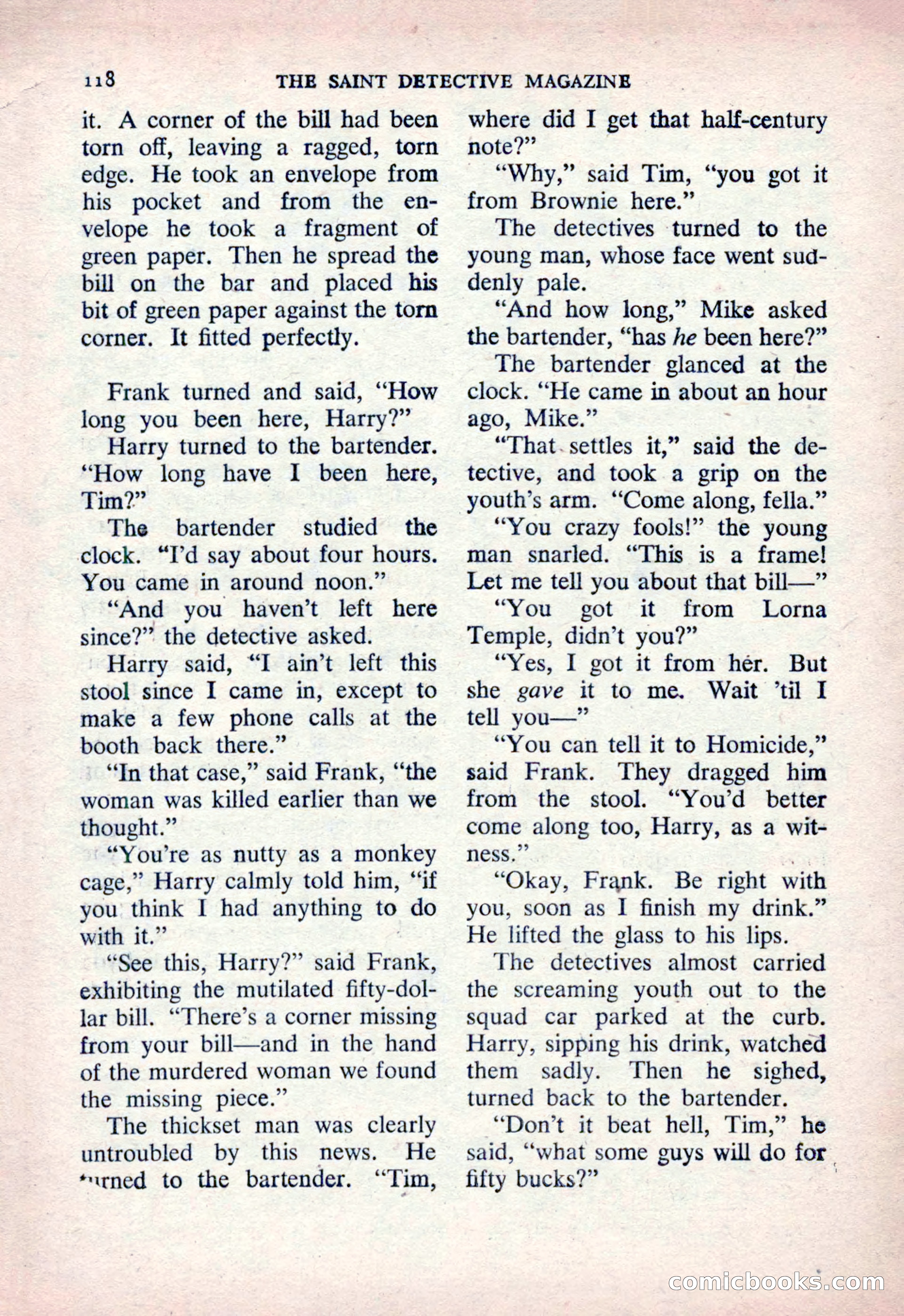 The Saint Detective Magazine, March 1954 — page 120 of 164