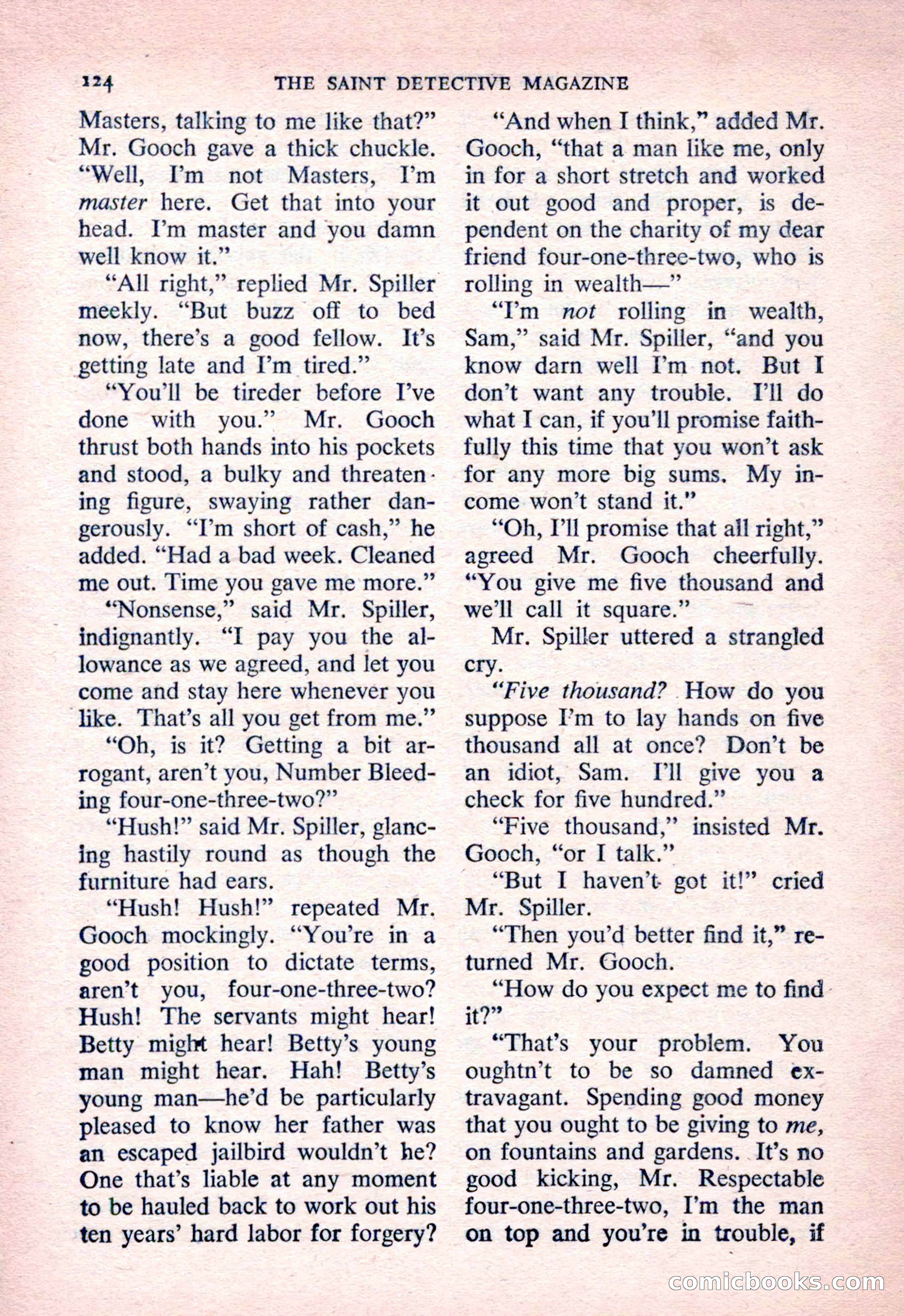 The Saint Detective Magazine, March 1954 — page 126 of 164