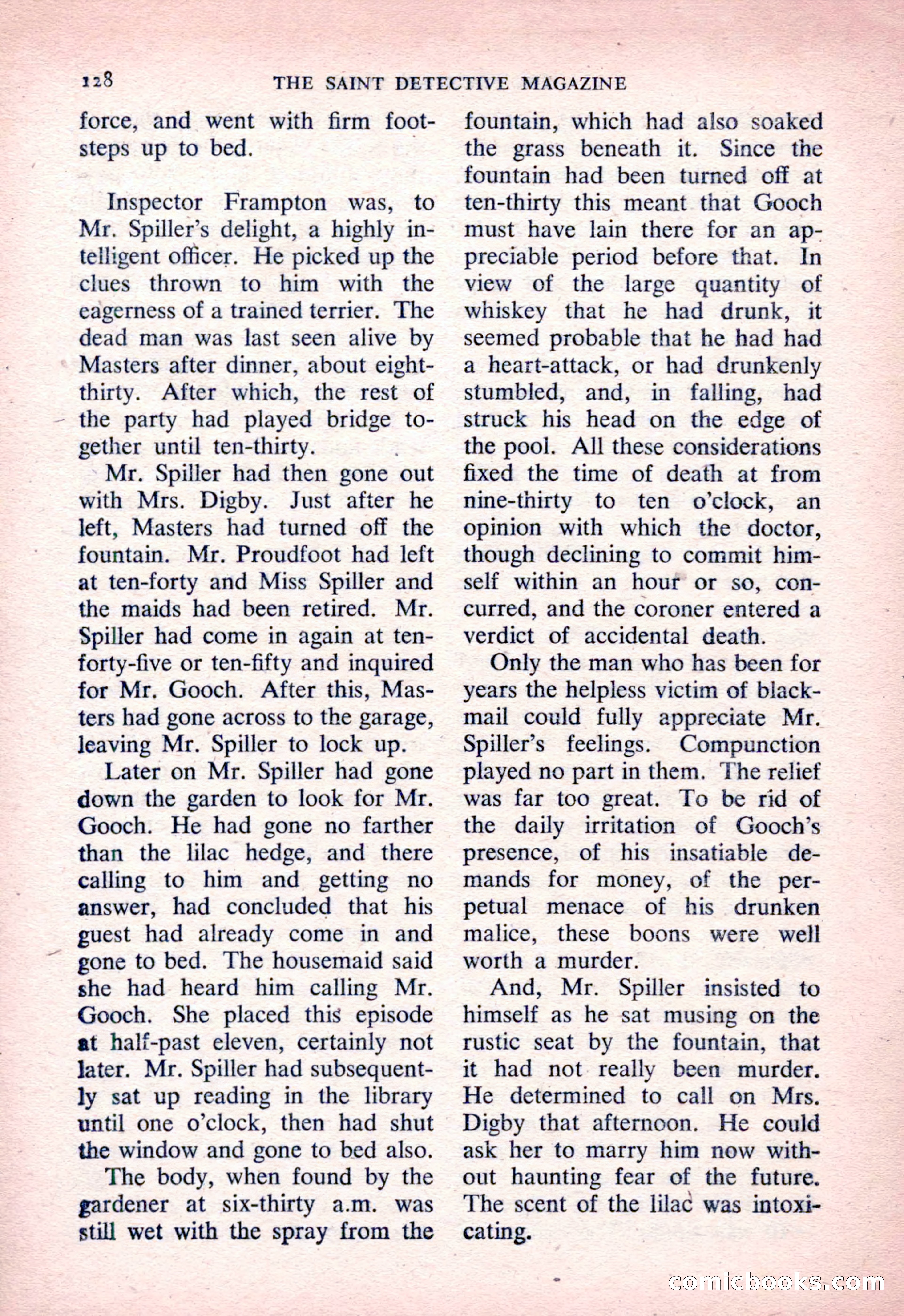 The Saint Detective Magazine, March 1954 — page 130 of 164