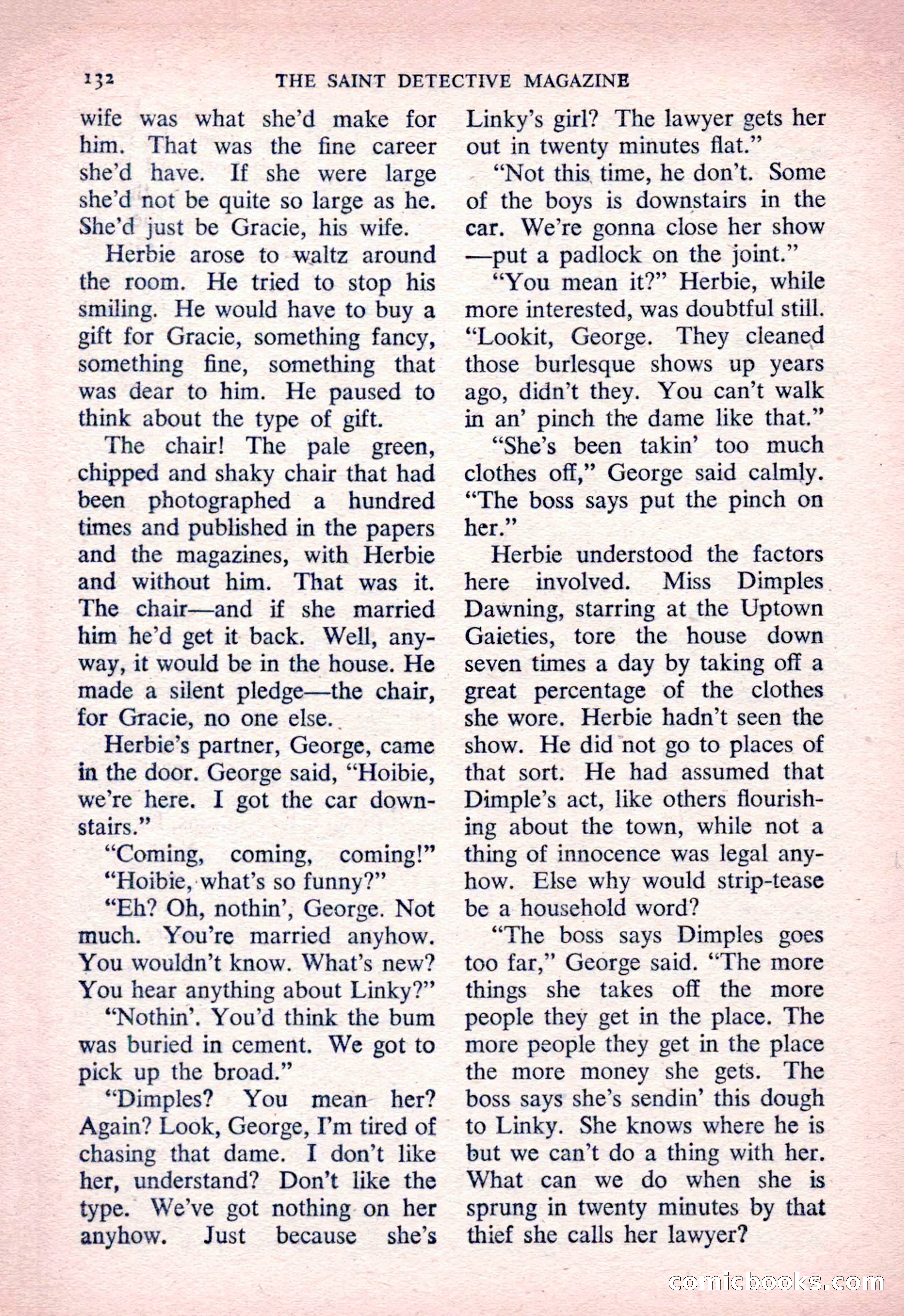 The Saint Detective Magazine, March 1954 — page 134 of 164