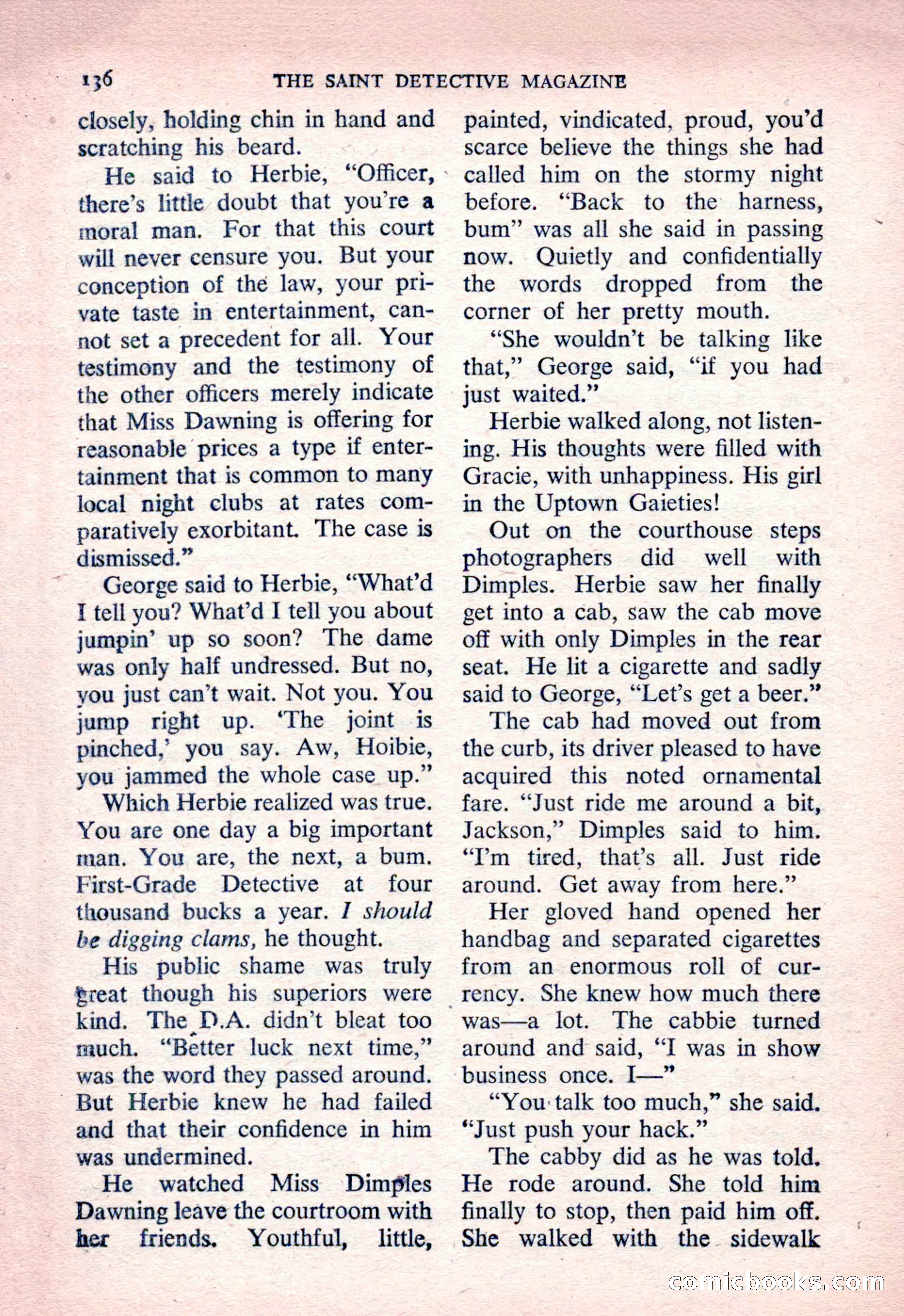 The Saint Detective Magazine, March 1954 — page 138 of 164