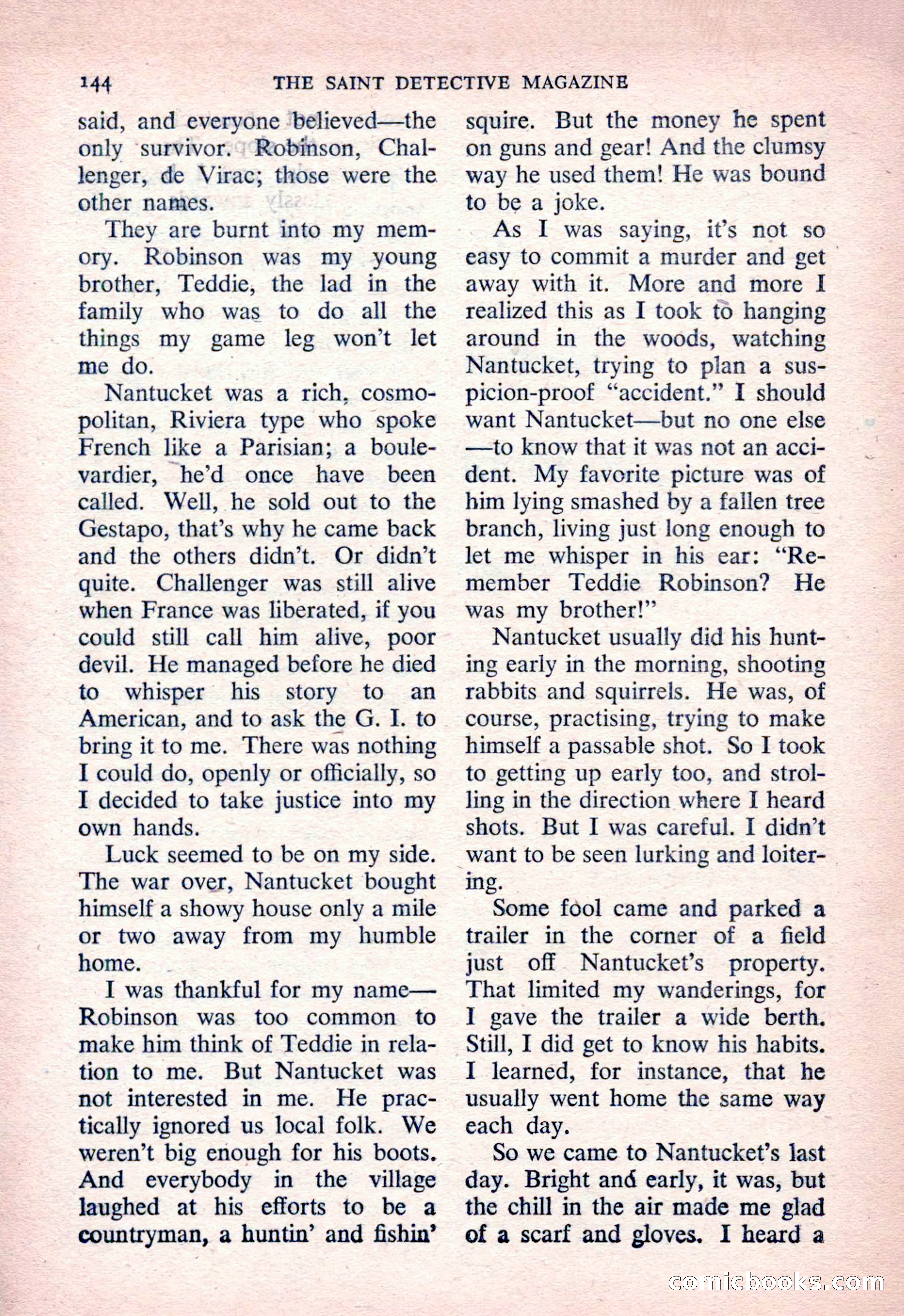 The Saint Detective Magazine, March 1954 — page 146 of 164