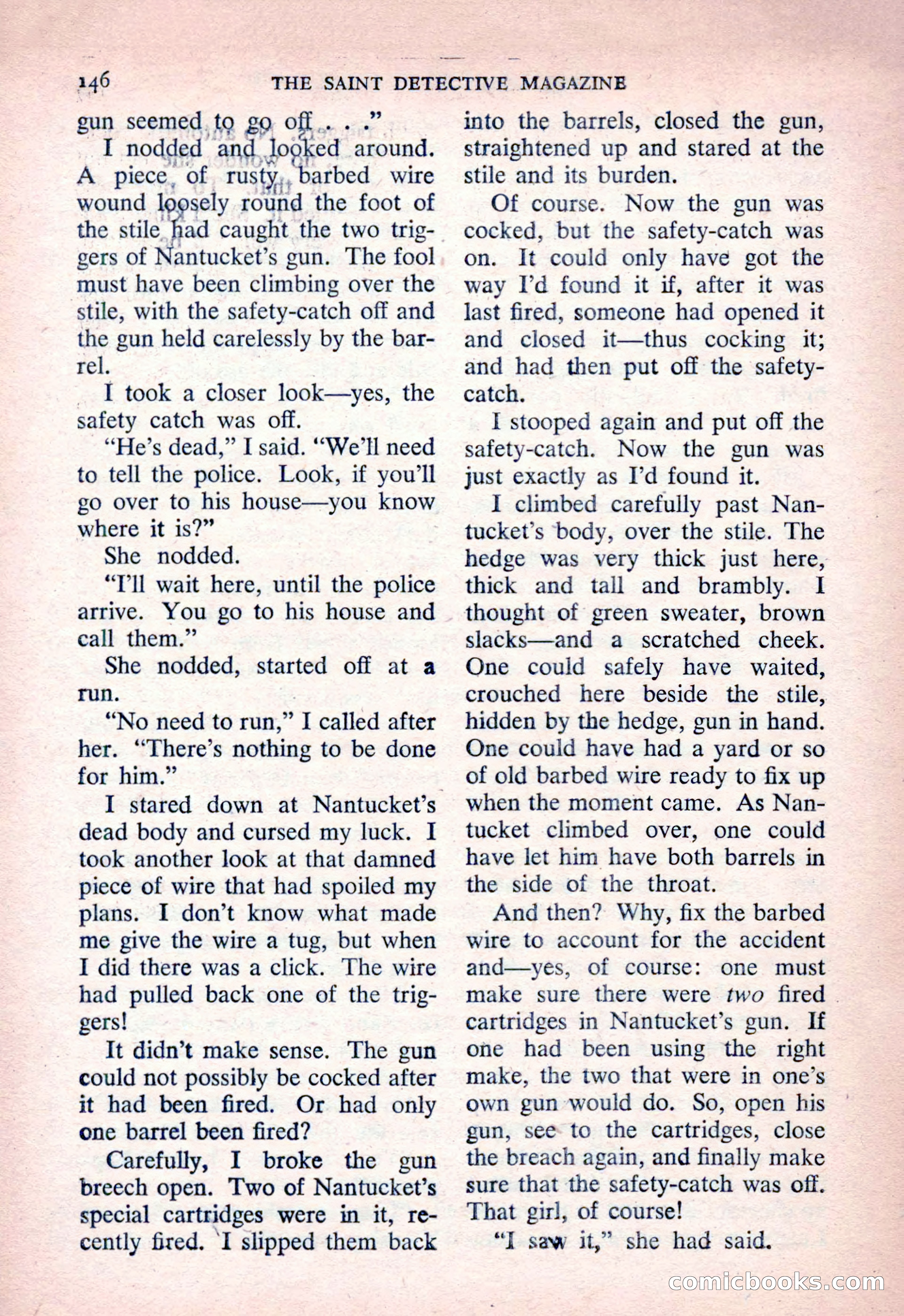 The Saint Detective Magazine, March 1954 — page 148 of 164