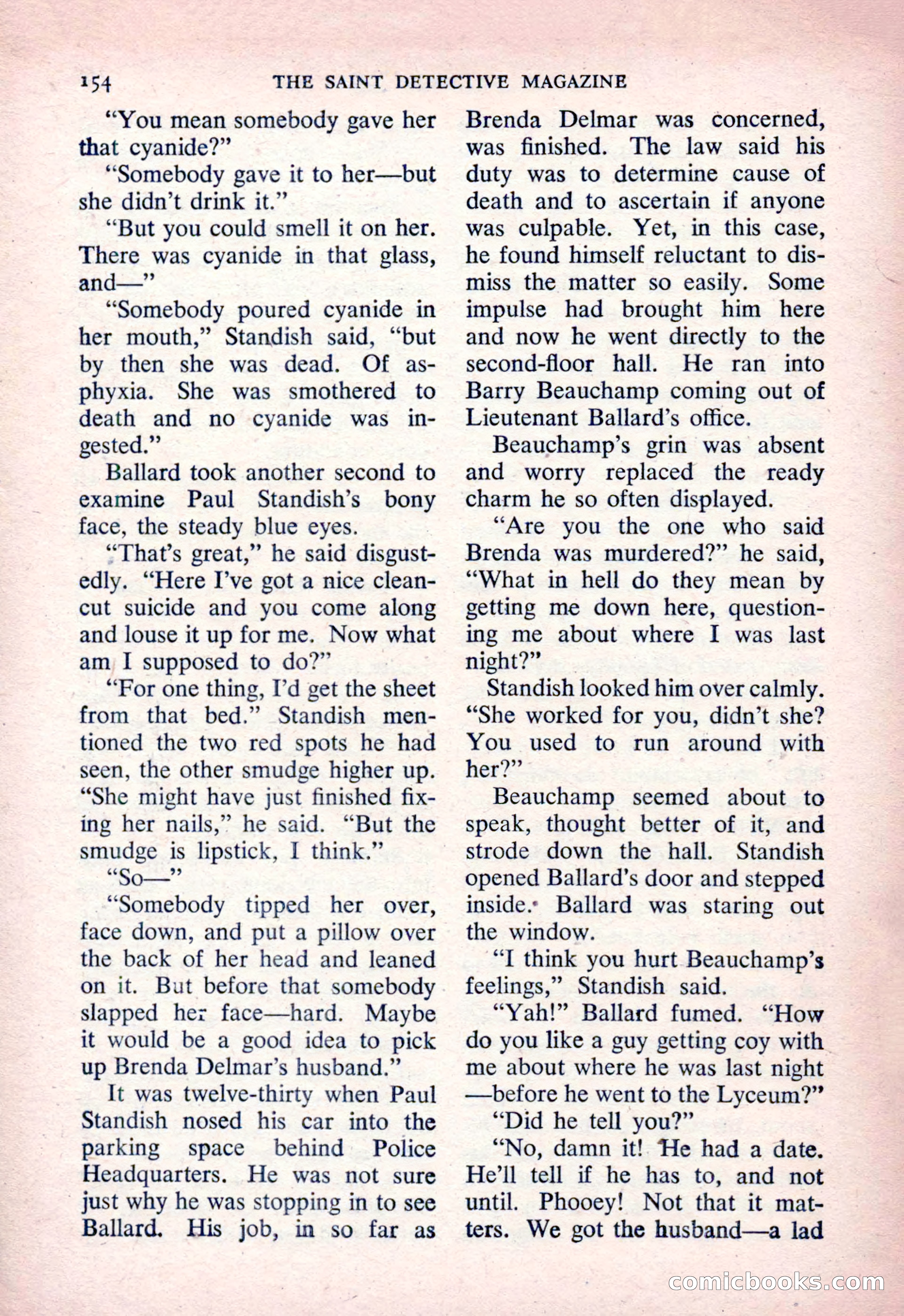 The Saint Detective Magazine, March 1954 — page 156 of 164
