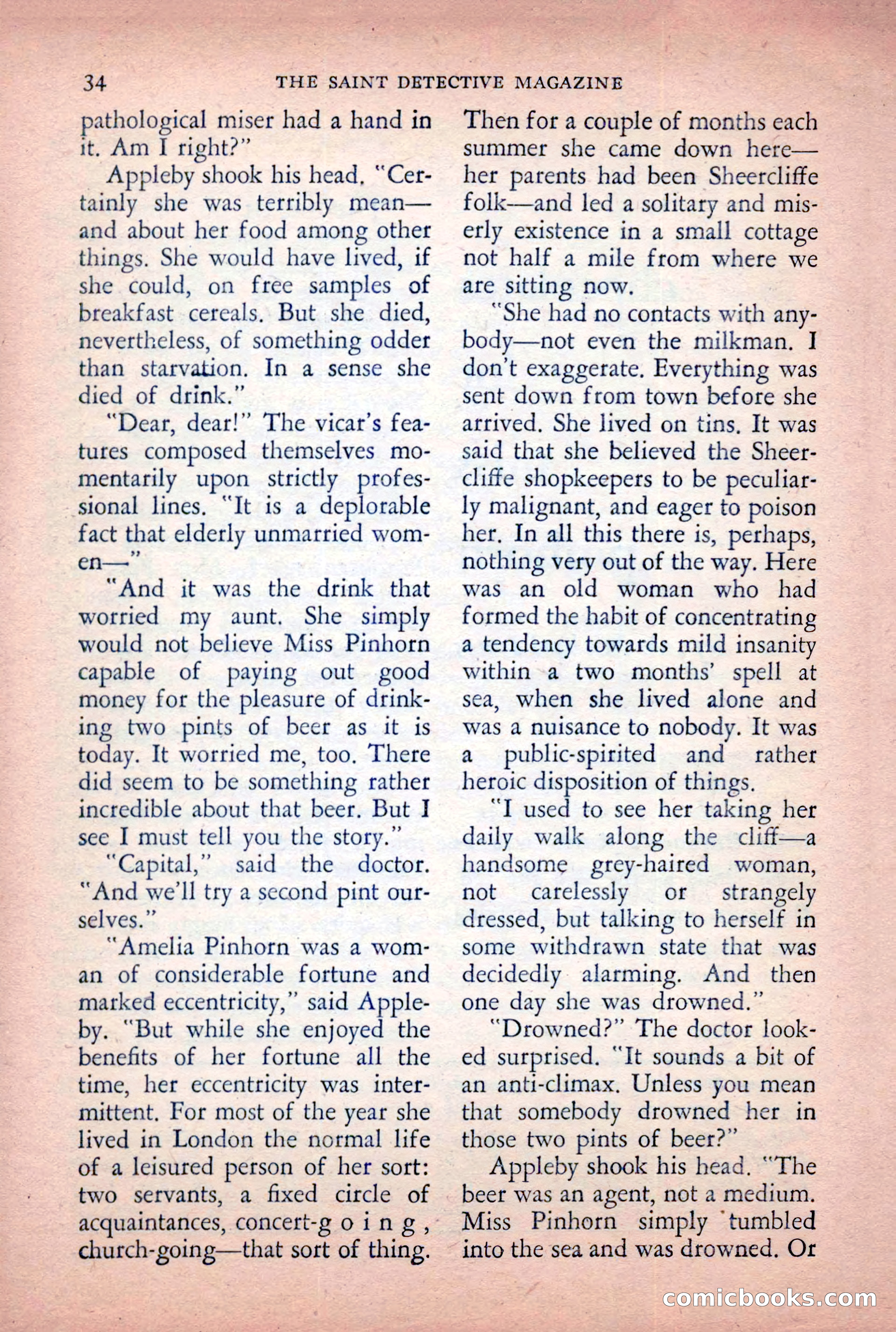 The Saint Detective Magazine, April 1955 — page 36 of 164