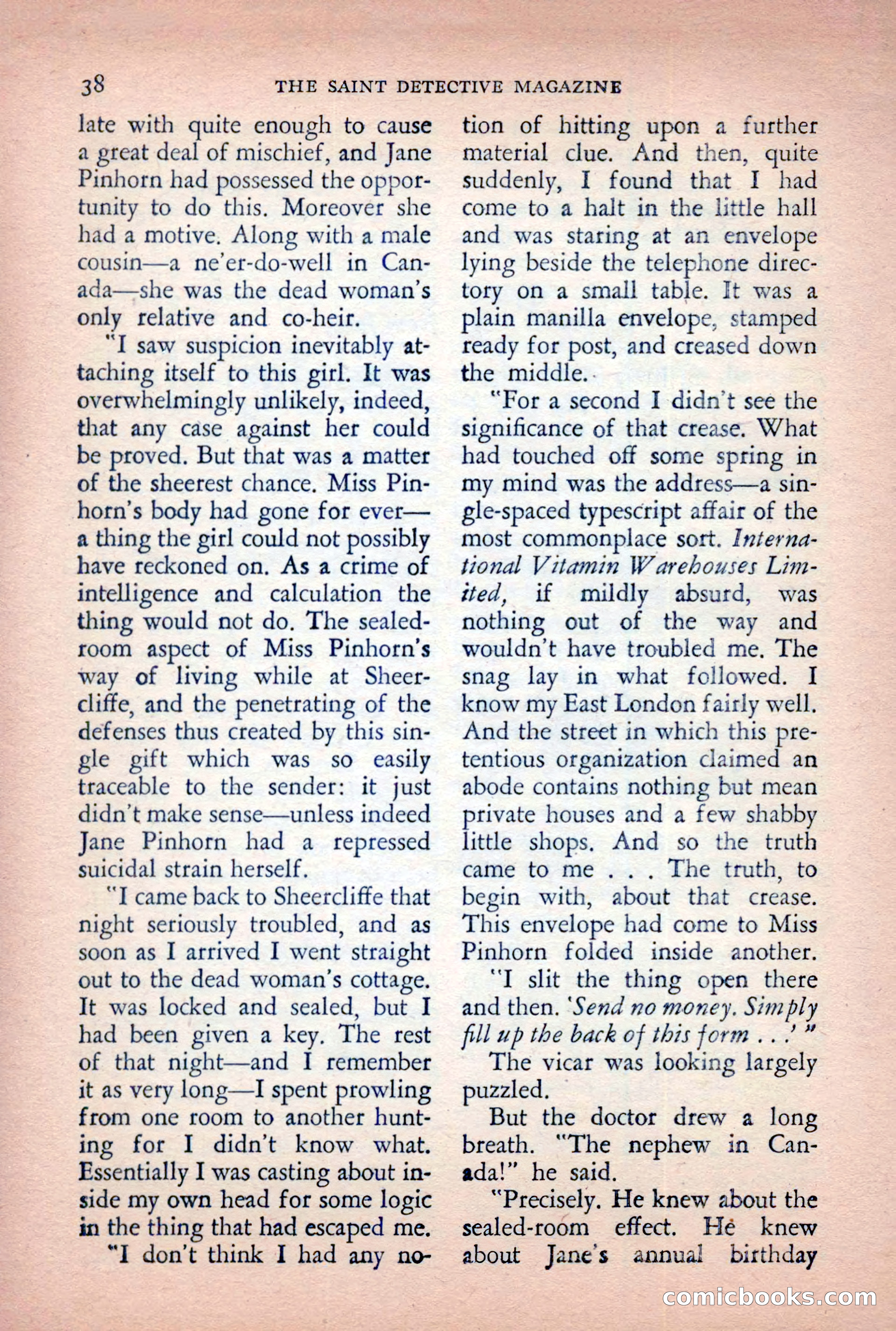 The Saint Detective Magazine, April 1955 — page 40 of 164