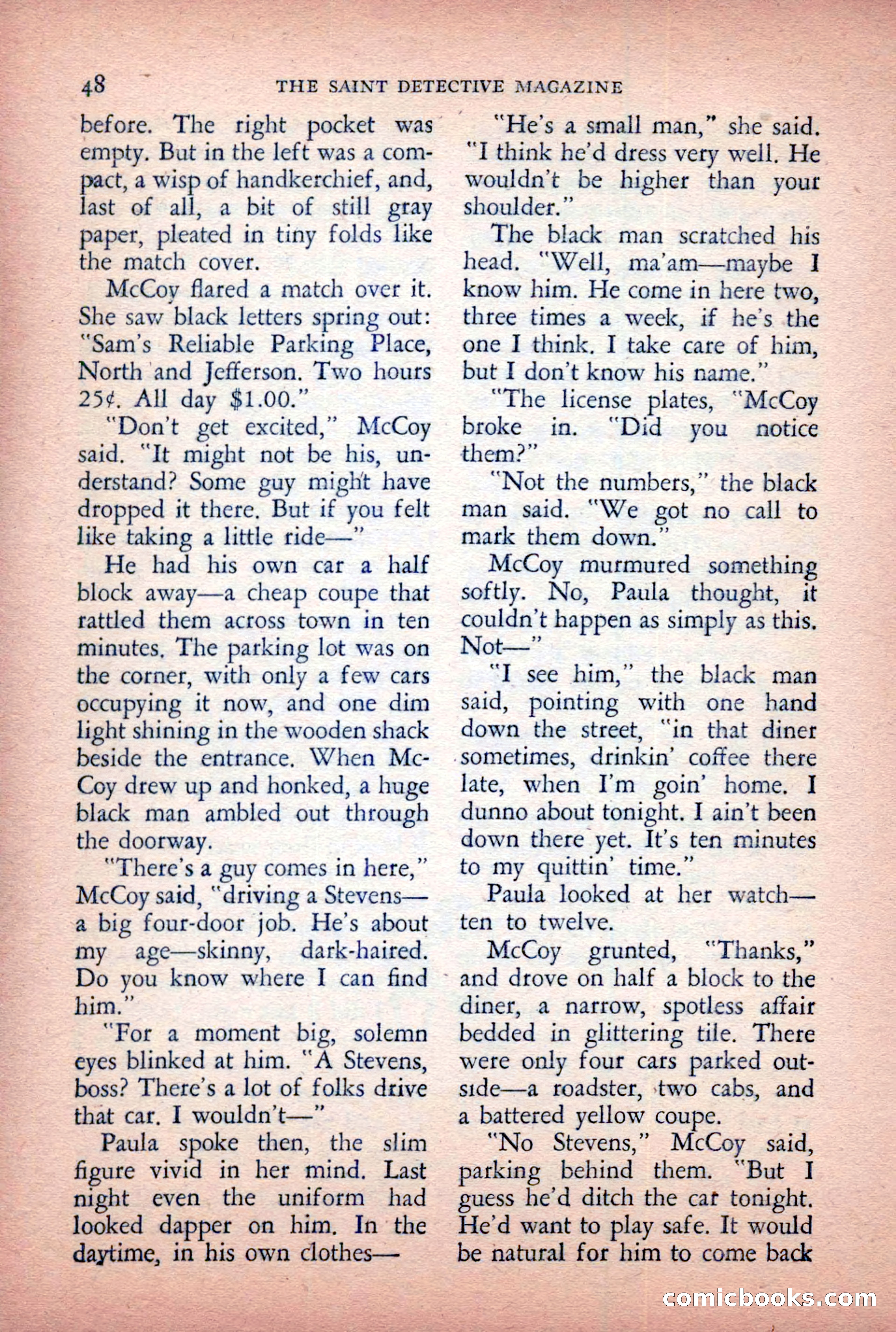 The Saint Detective Magazine, April 1955 — page 50 of 164