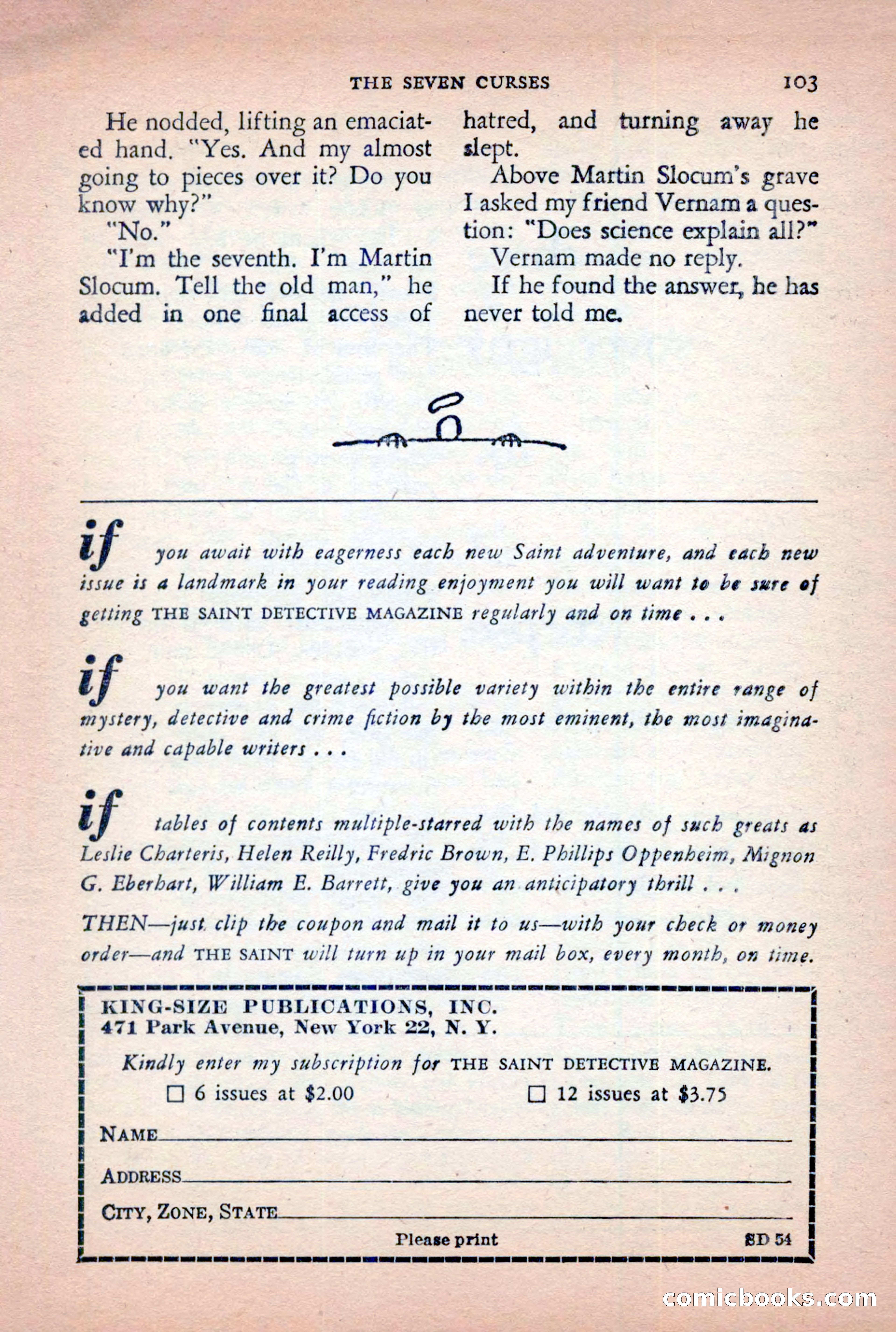 The Saint Detective Magazine, April 1955 — page 105 of 164